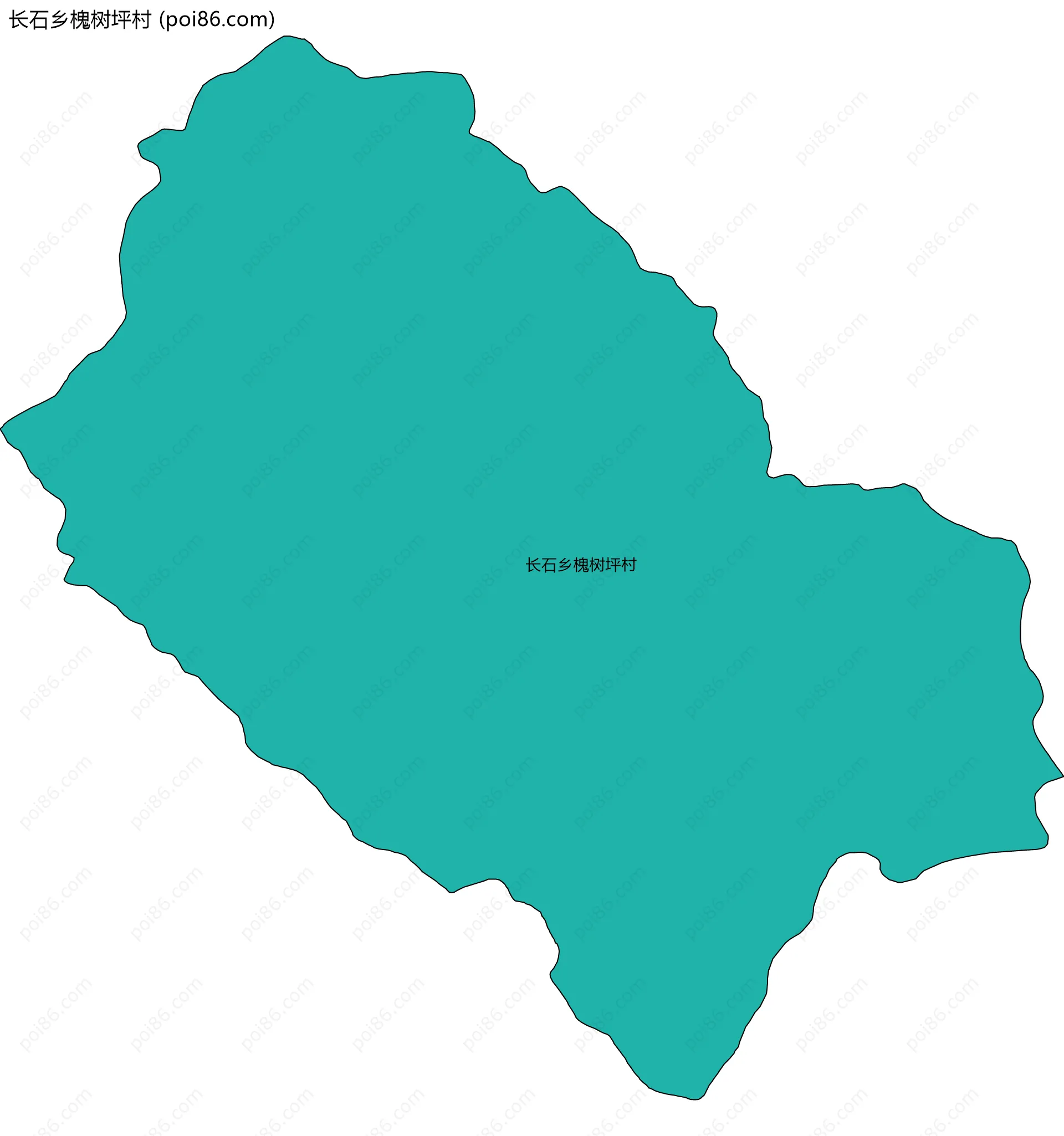 长石乡槐树坪村边界地图