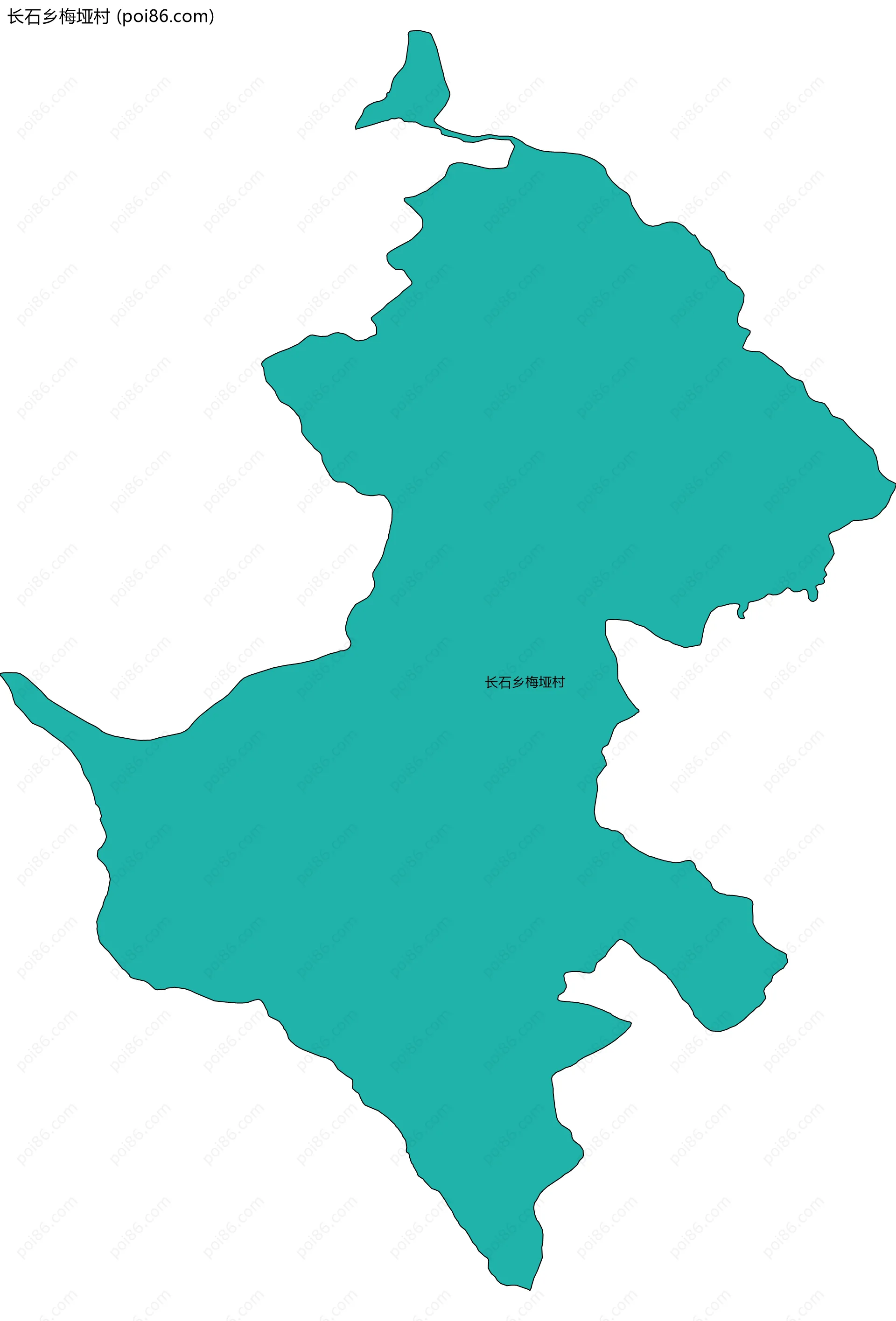 长石乡梅垭村边界地图