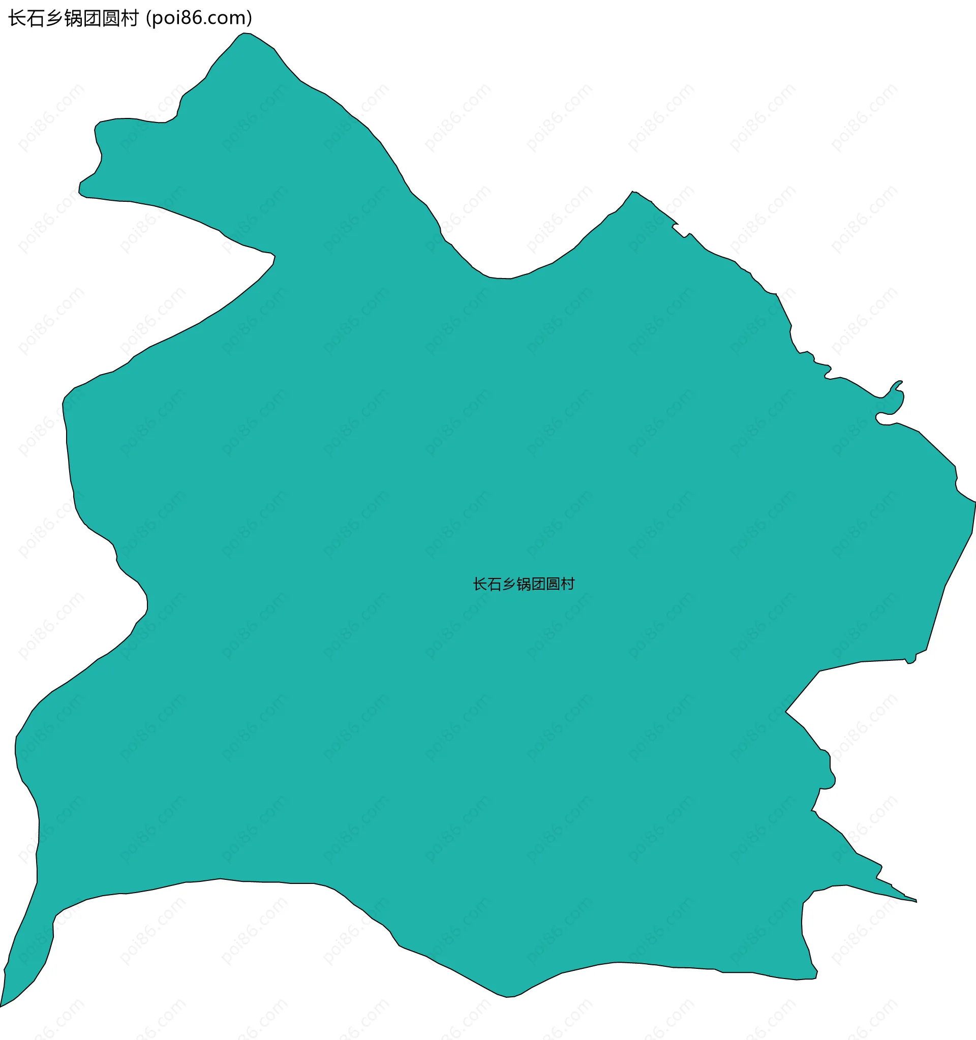 长石乡锅团圆村边界地图