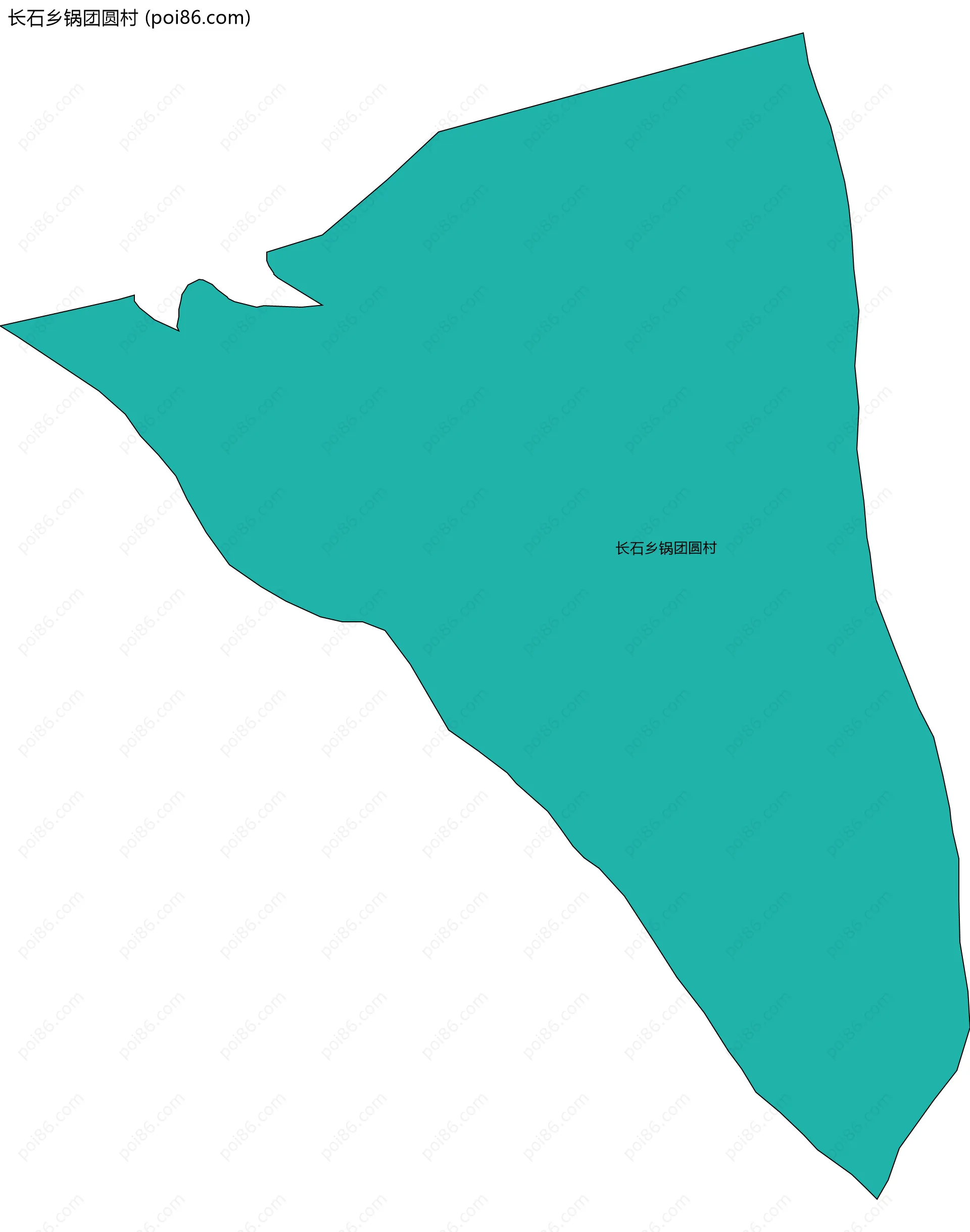 长石乡锅团圆村边界地图