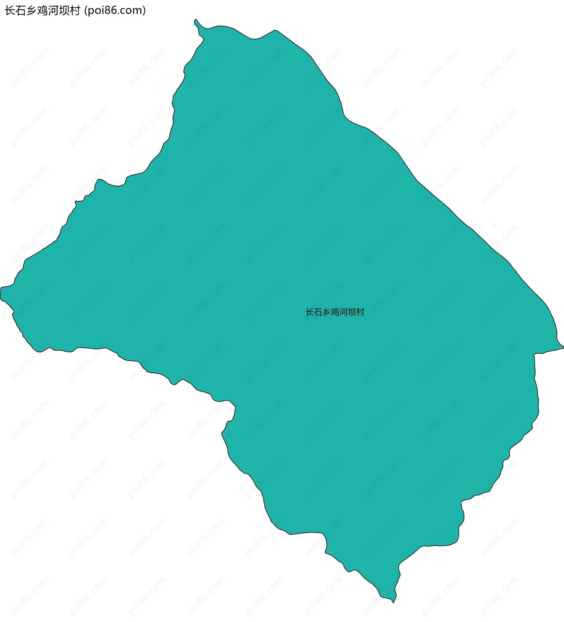 长石乡鸡河坝村边界地图