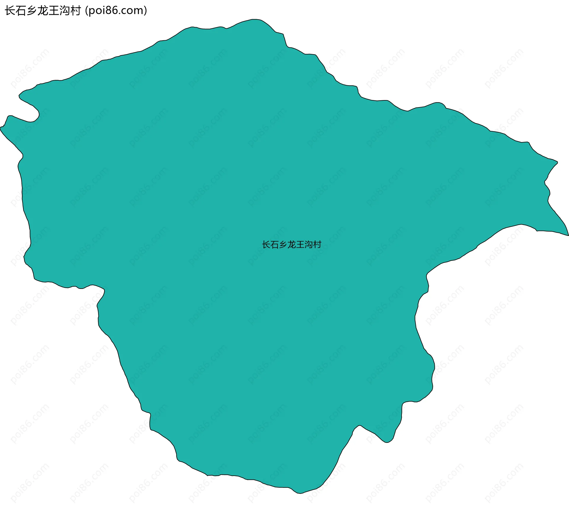 长石乡龙王沟村边界地图