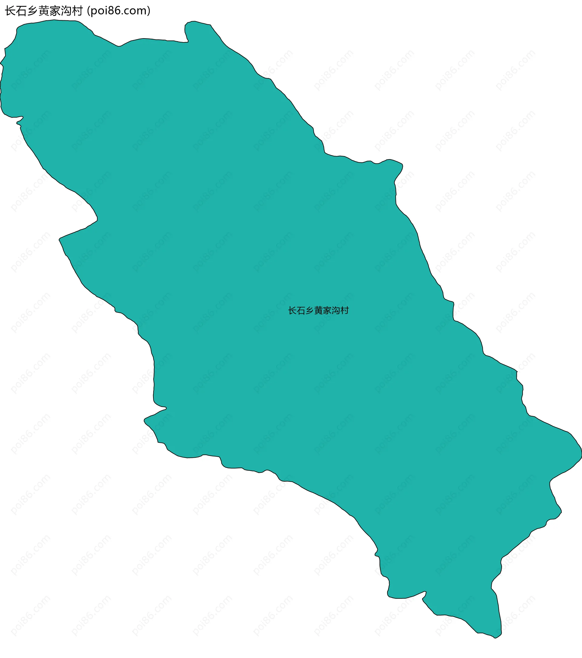 长石乡黄家沟村边界地图