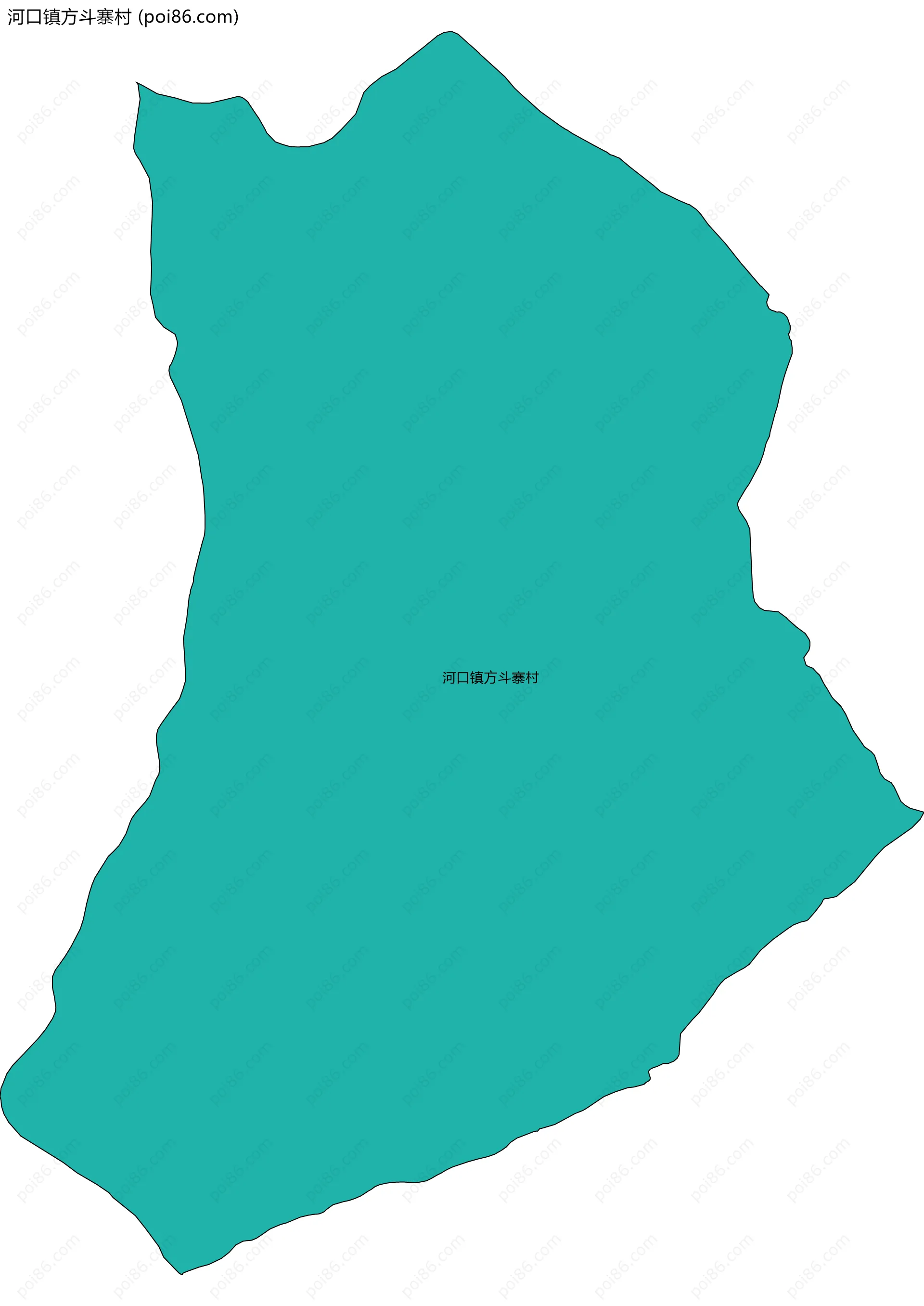 河口镇方斗寨村边界地图