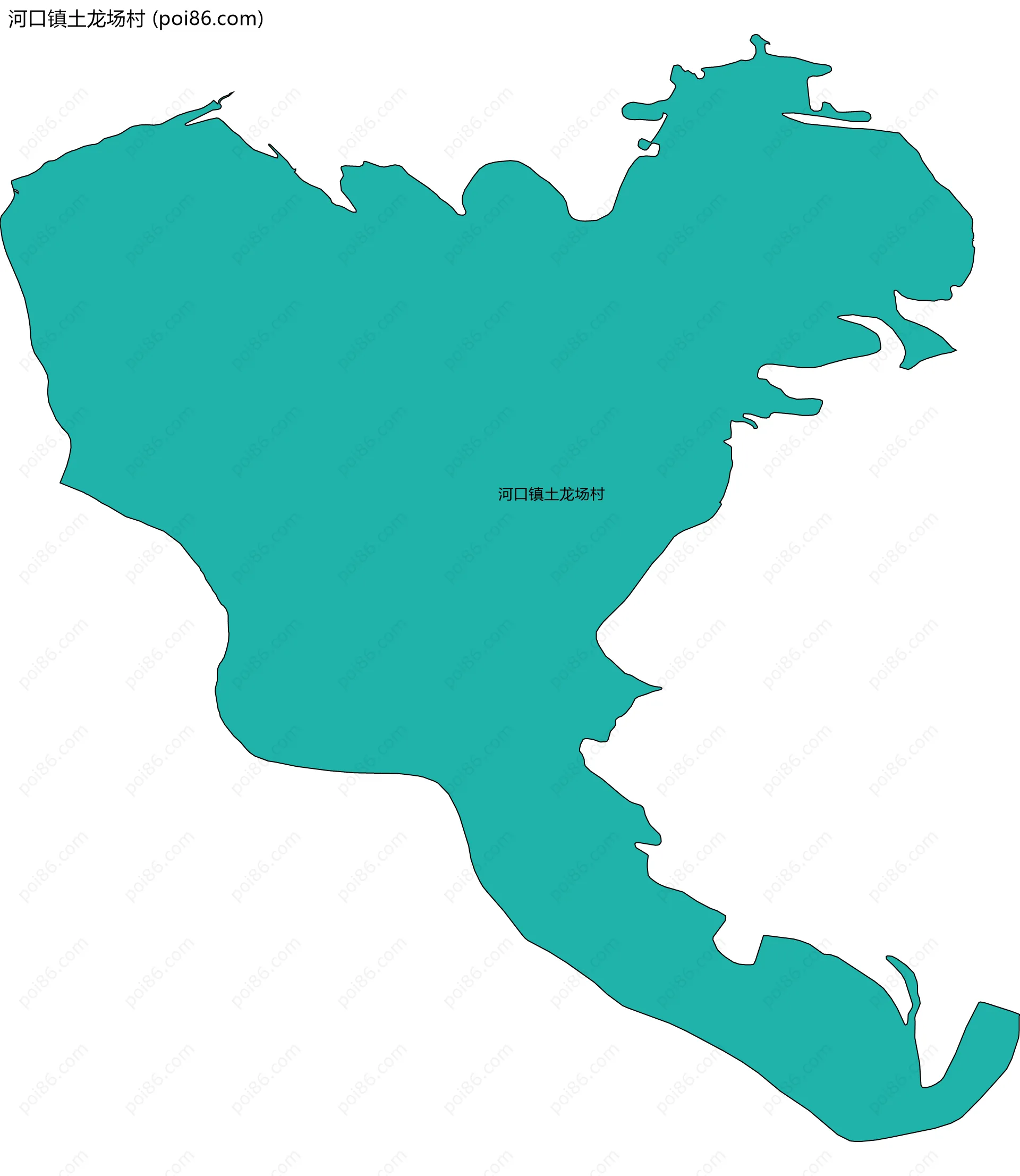 河口镇土龙场村边界地图