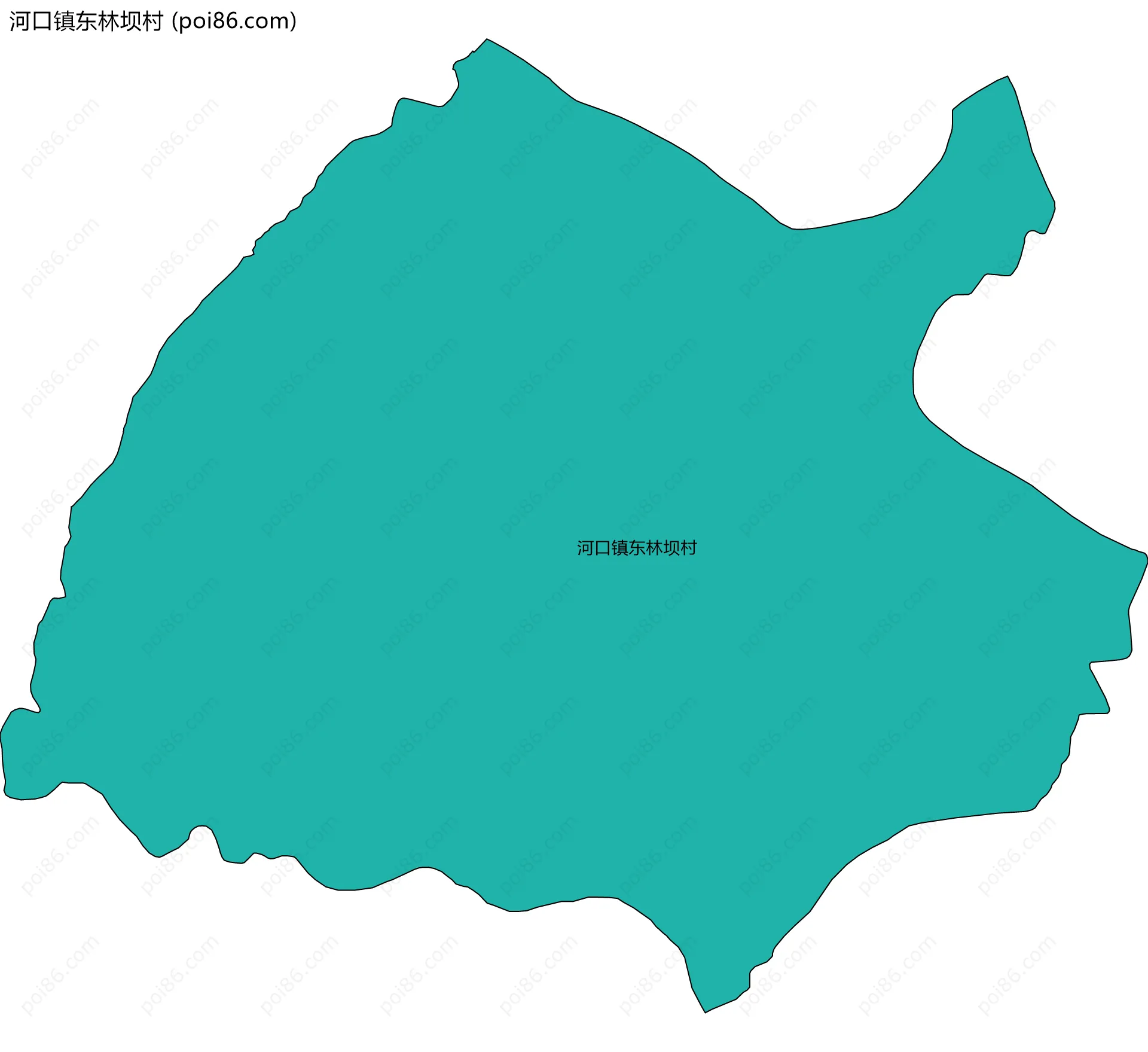 河口镇东林坝村边界地图