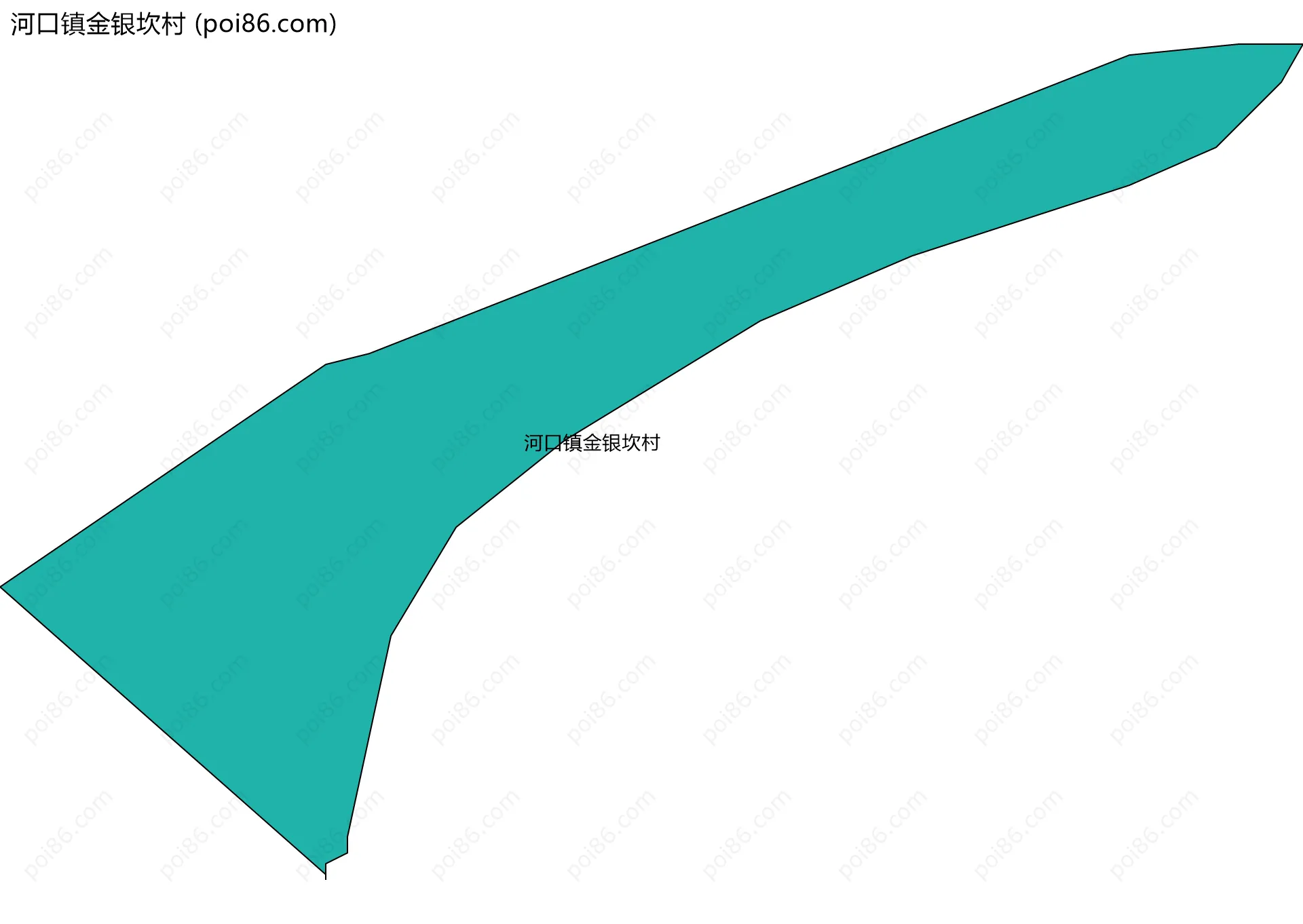 河口镇金银坎村边界地图