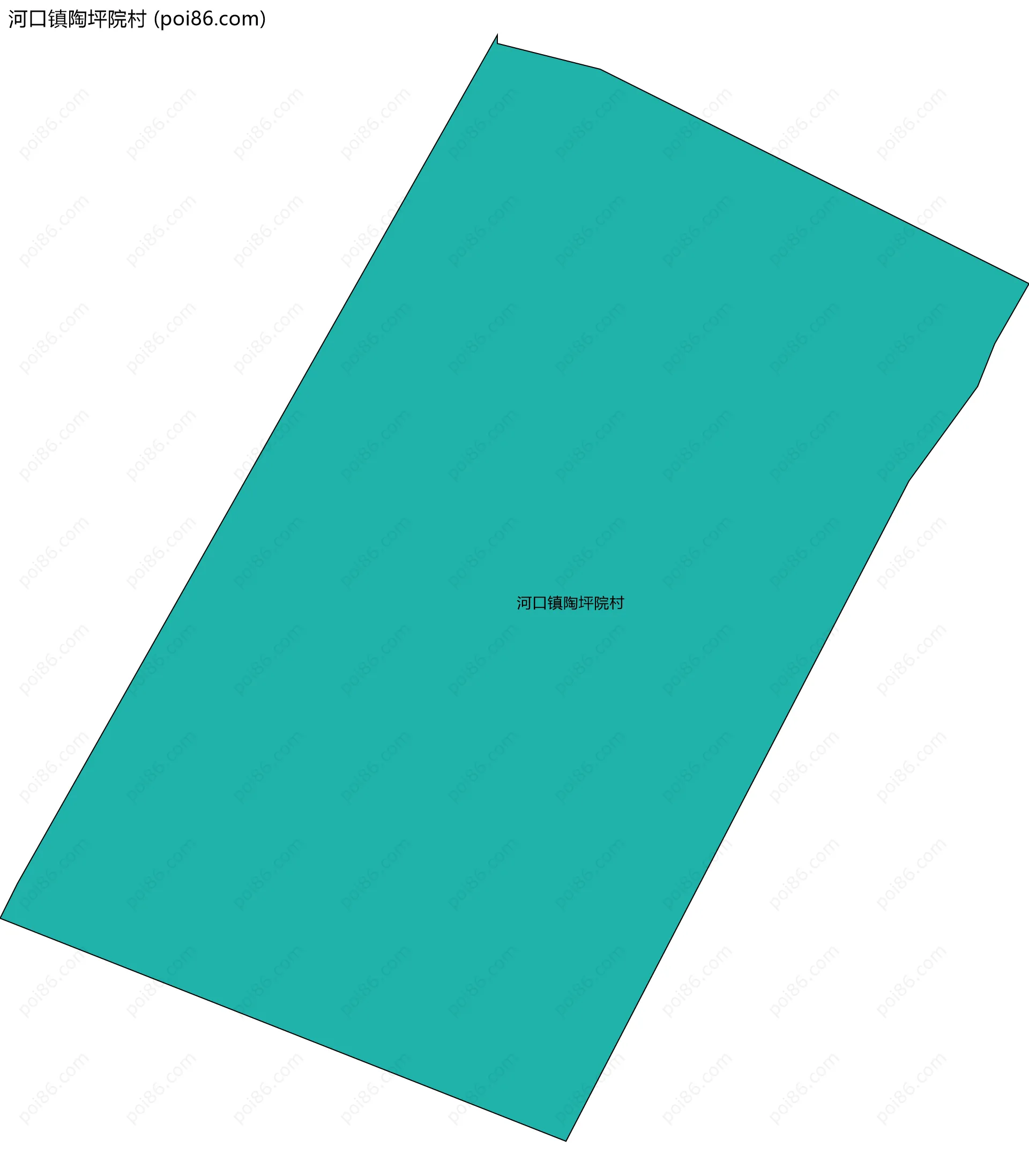 河口镇陶坪院村边界地图