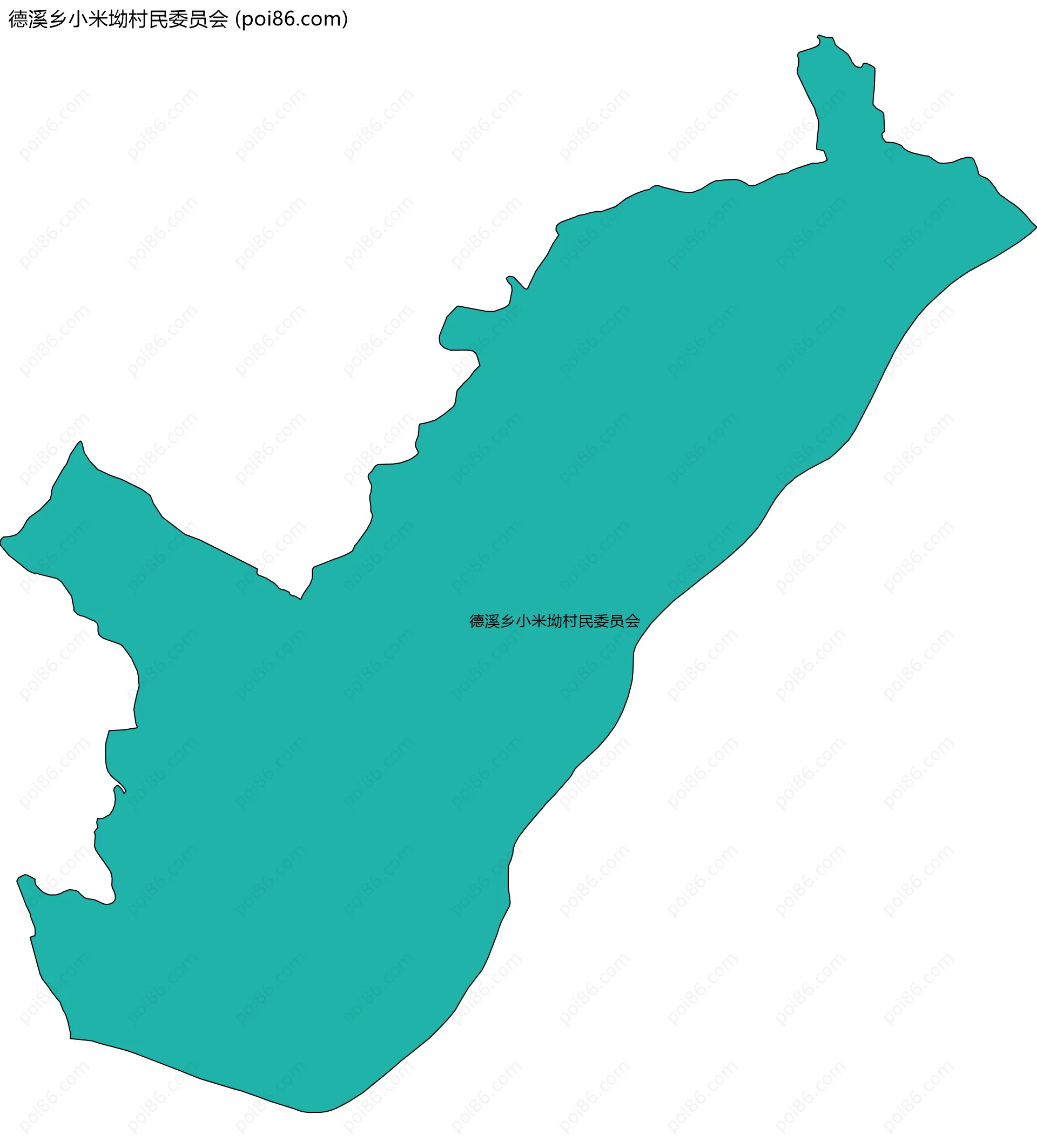 德溪乡小米坳村民委员会边界地图