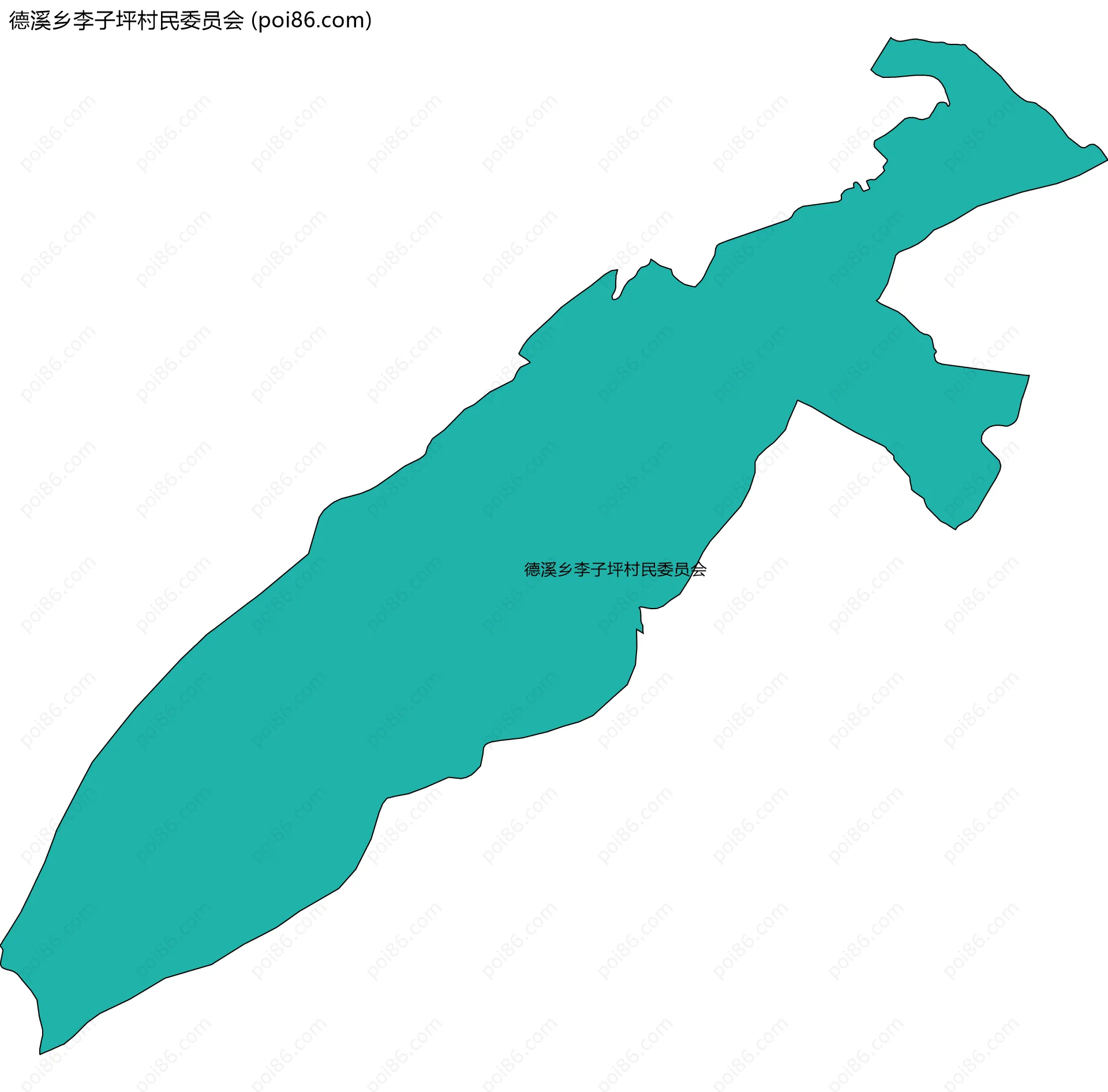 德溪乡李子坪村民委员会边界地图