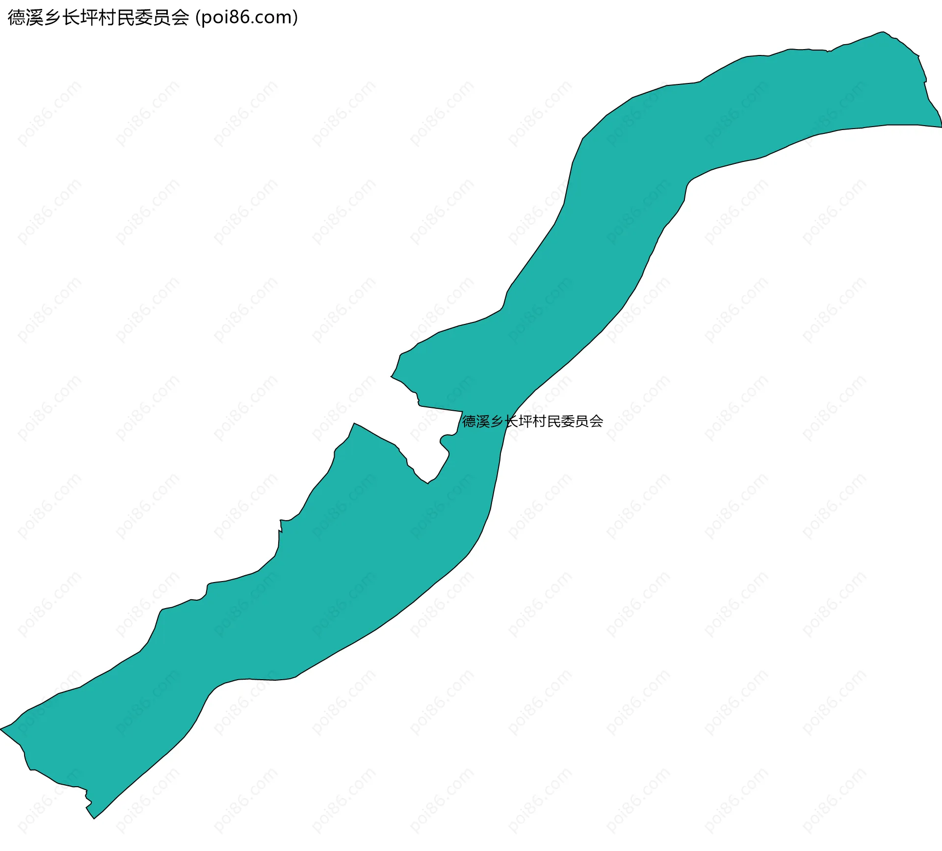 德溪乡长坪村民委员会边界地图