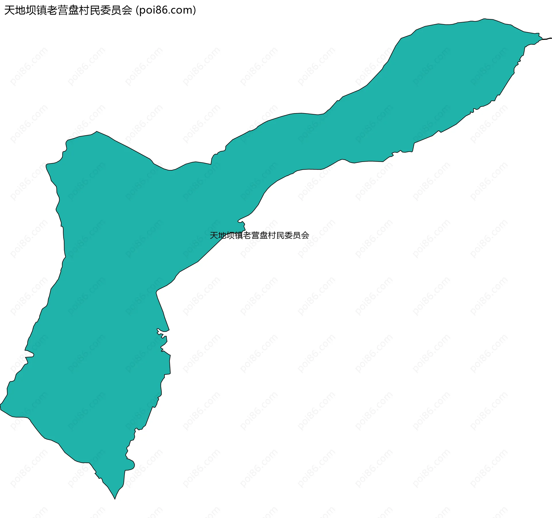 天地坝镇老营盘村民委员会边界地图