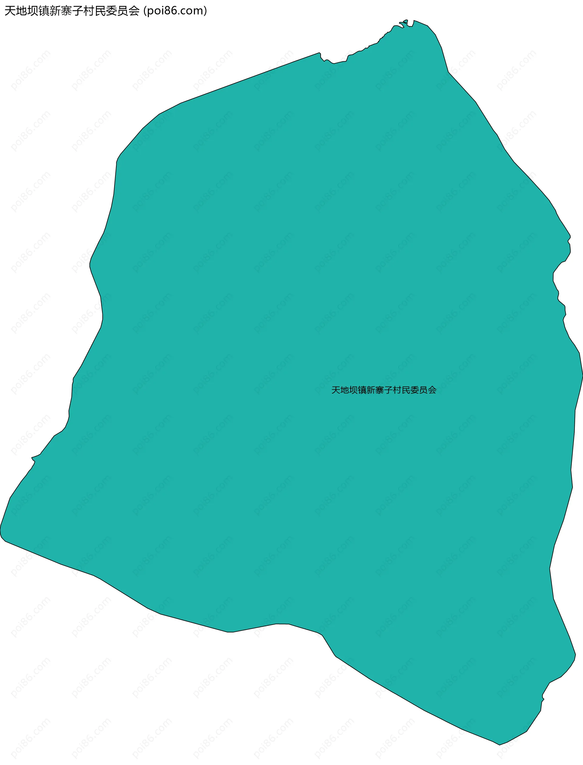 天地坝镇新寨子村民委员会边界地图