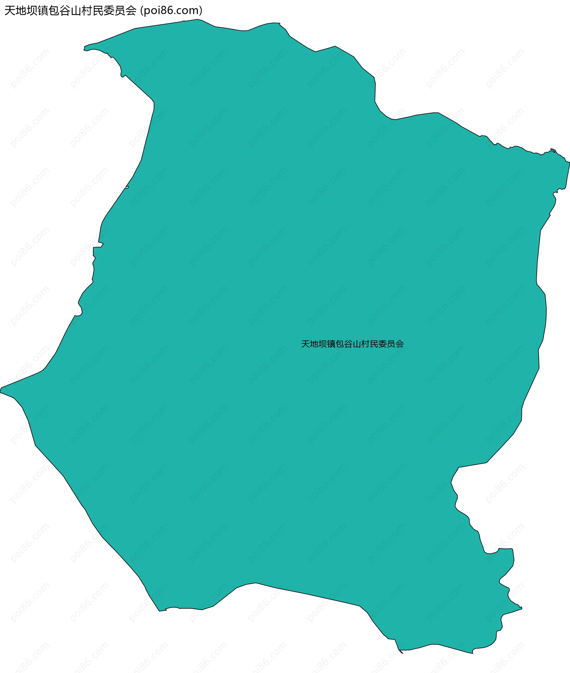 天地坝镇包谷山村民委员会边界地图