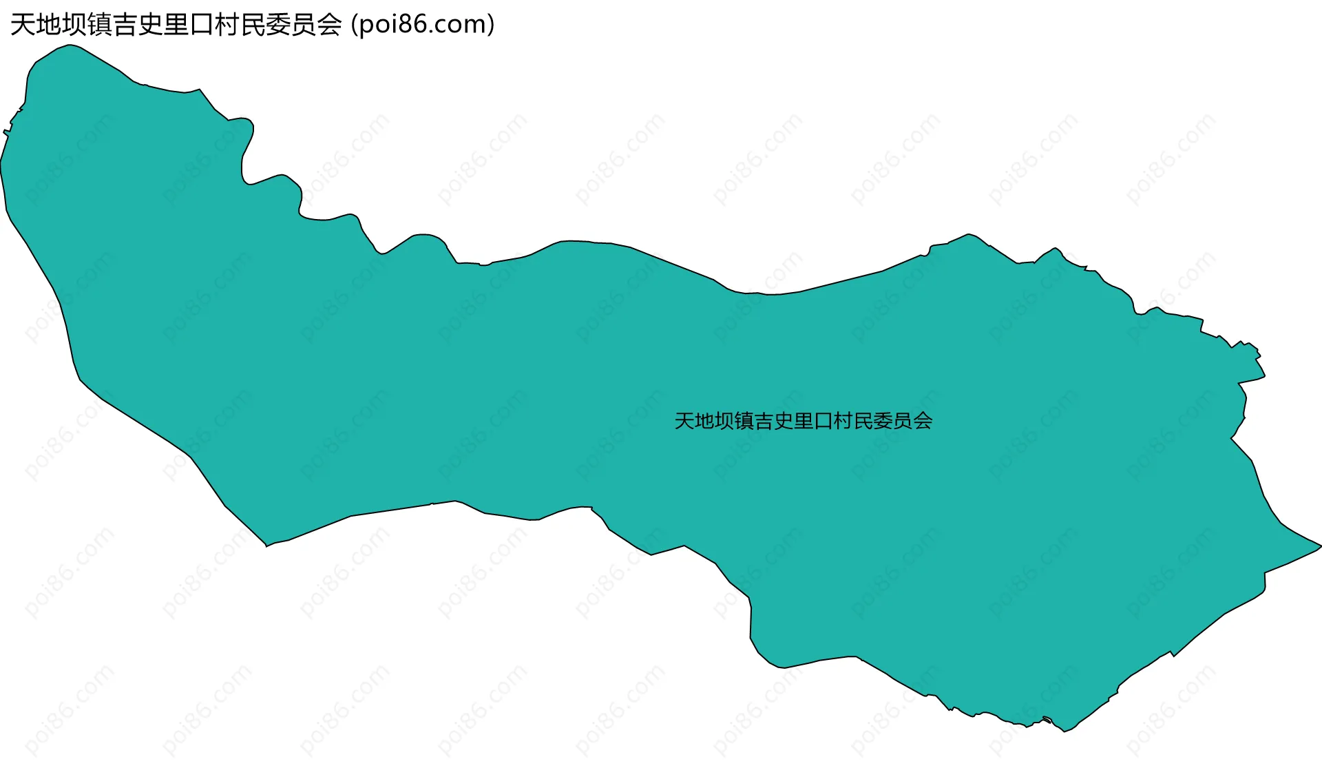 天地坝镇吉史里口村民委员会边界地图