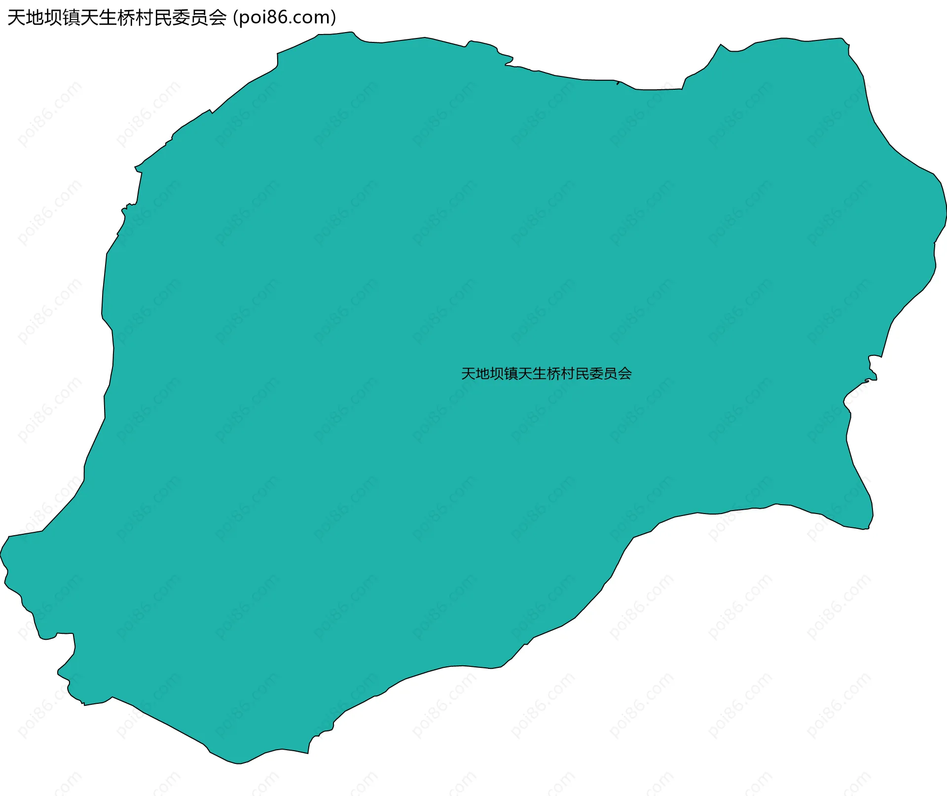 天地坝镇天生桥村民委员会边界地图