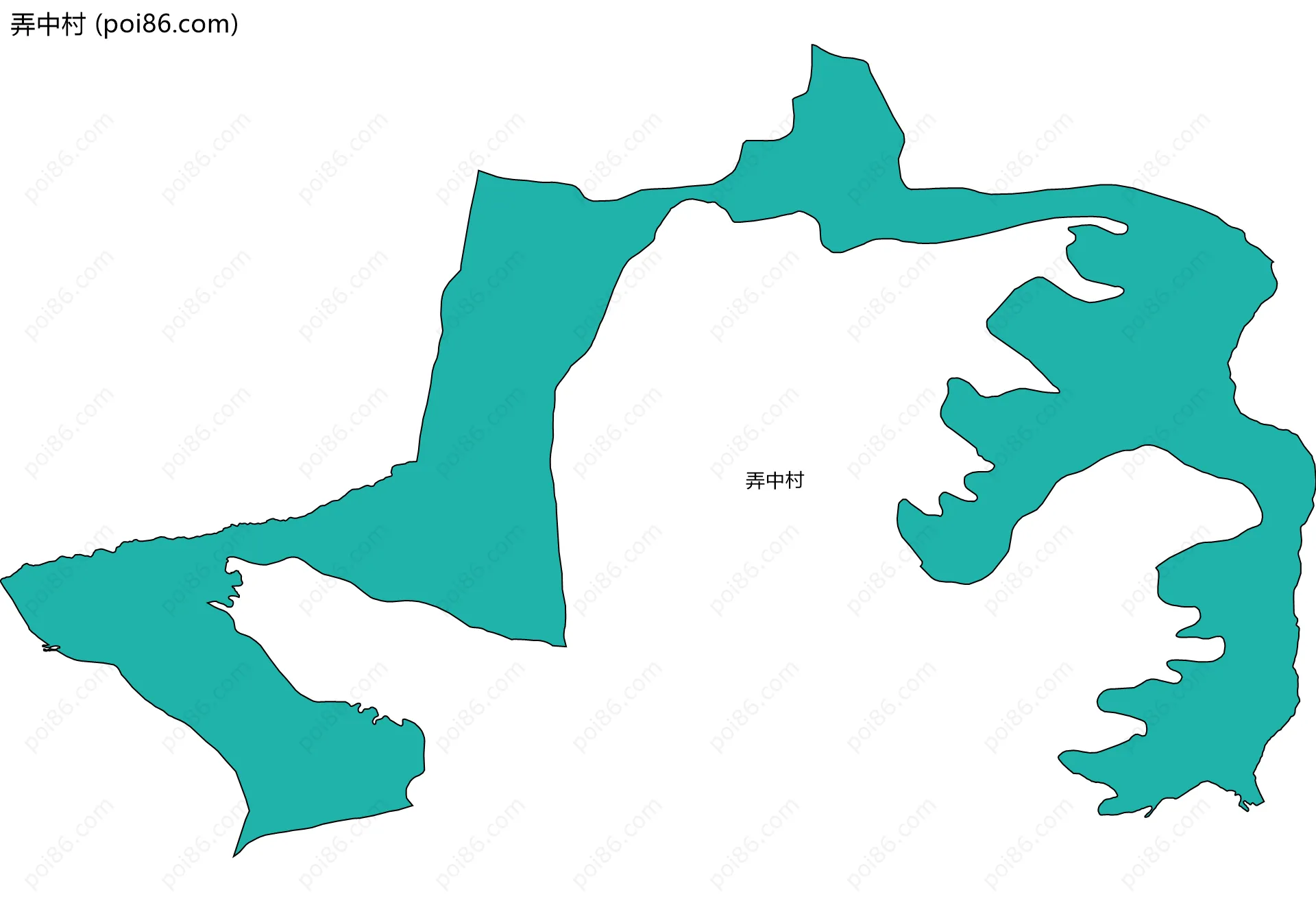 弄中村边界地图