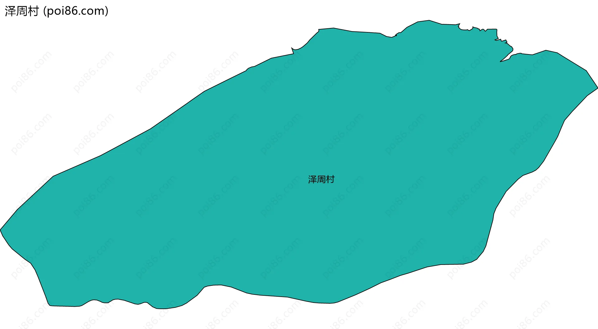 泽周村边界地图