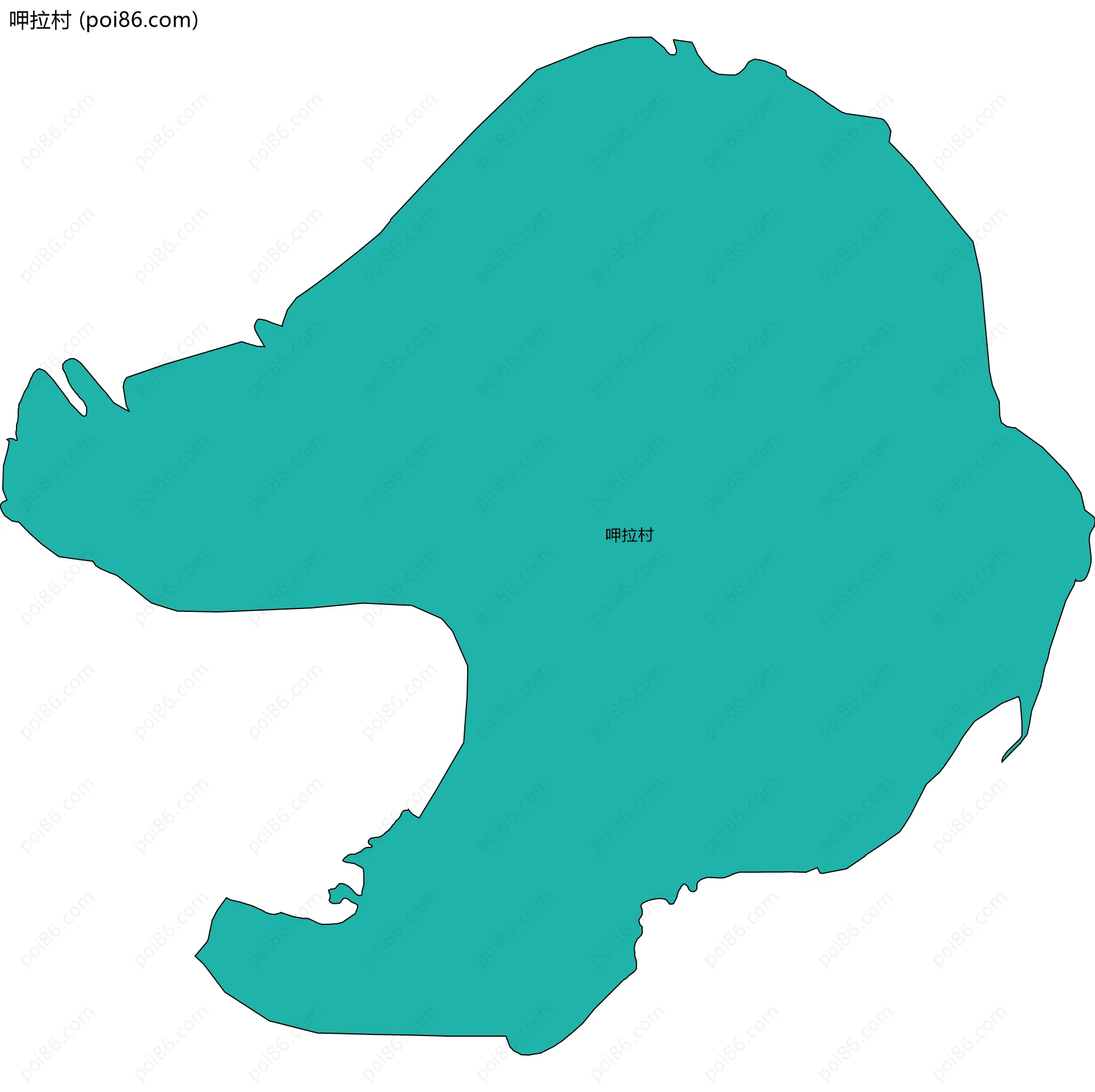 呷拉村边界地图