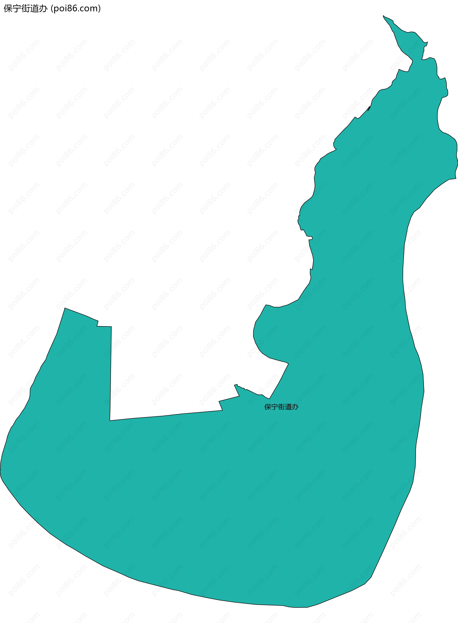 保宁街道办边界地图