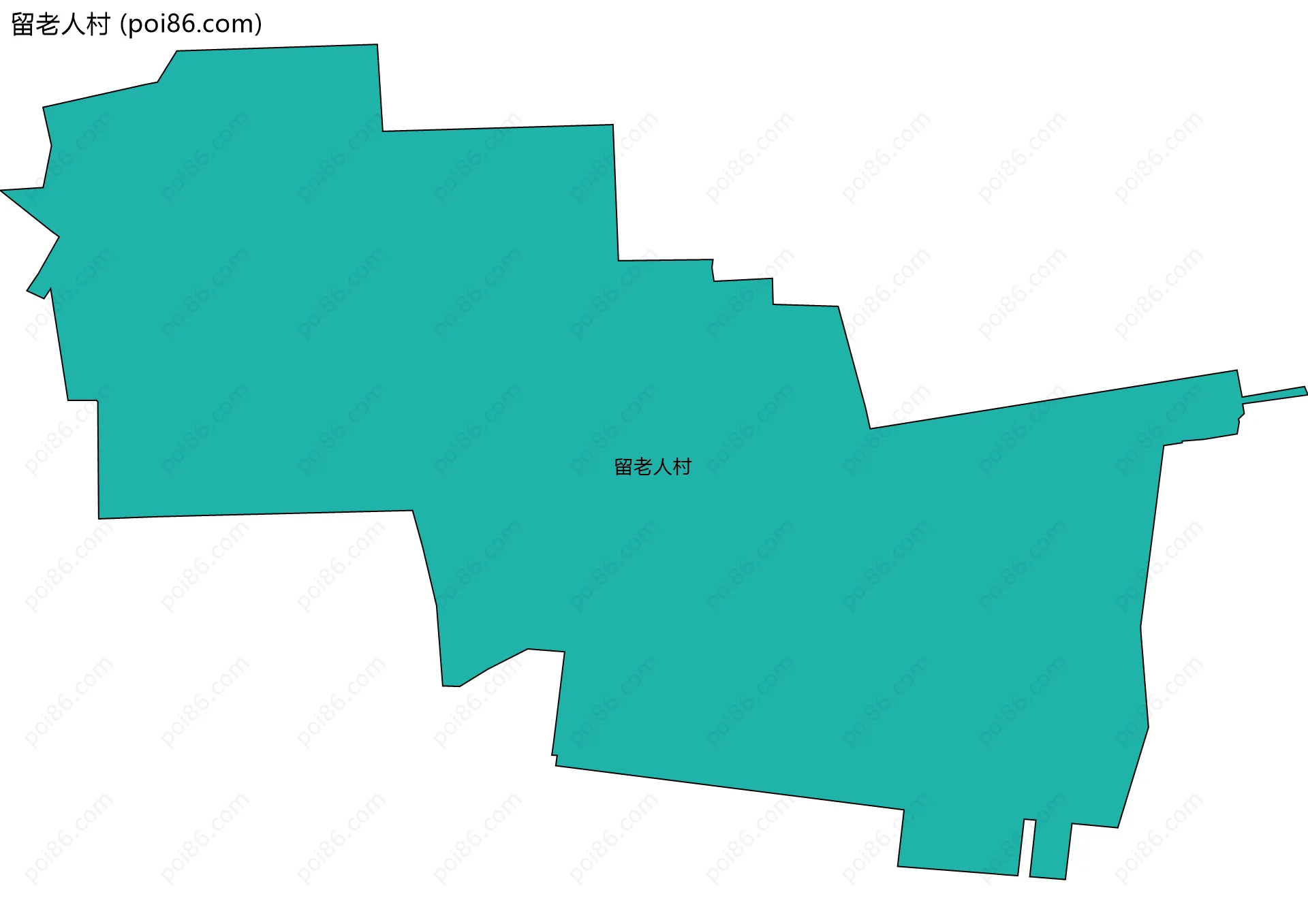 留老人村边界地图