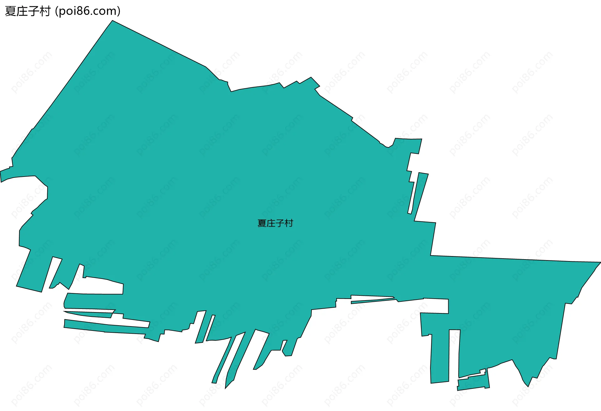 夏庄子村边界地图