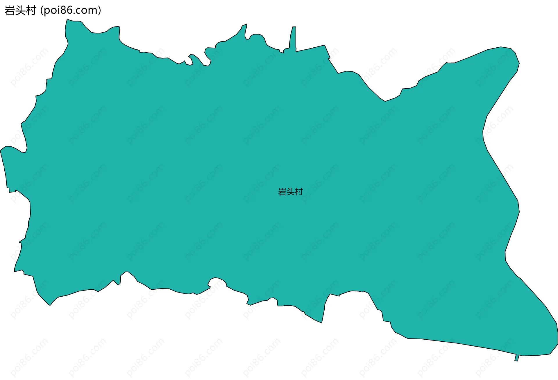 岩头村边界地图