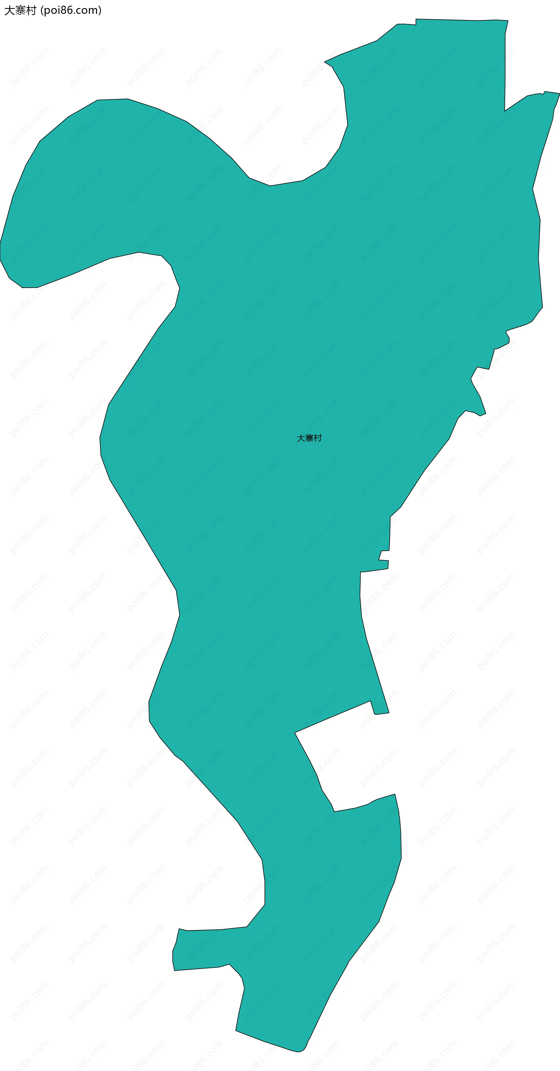 大寨村边界地图