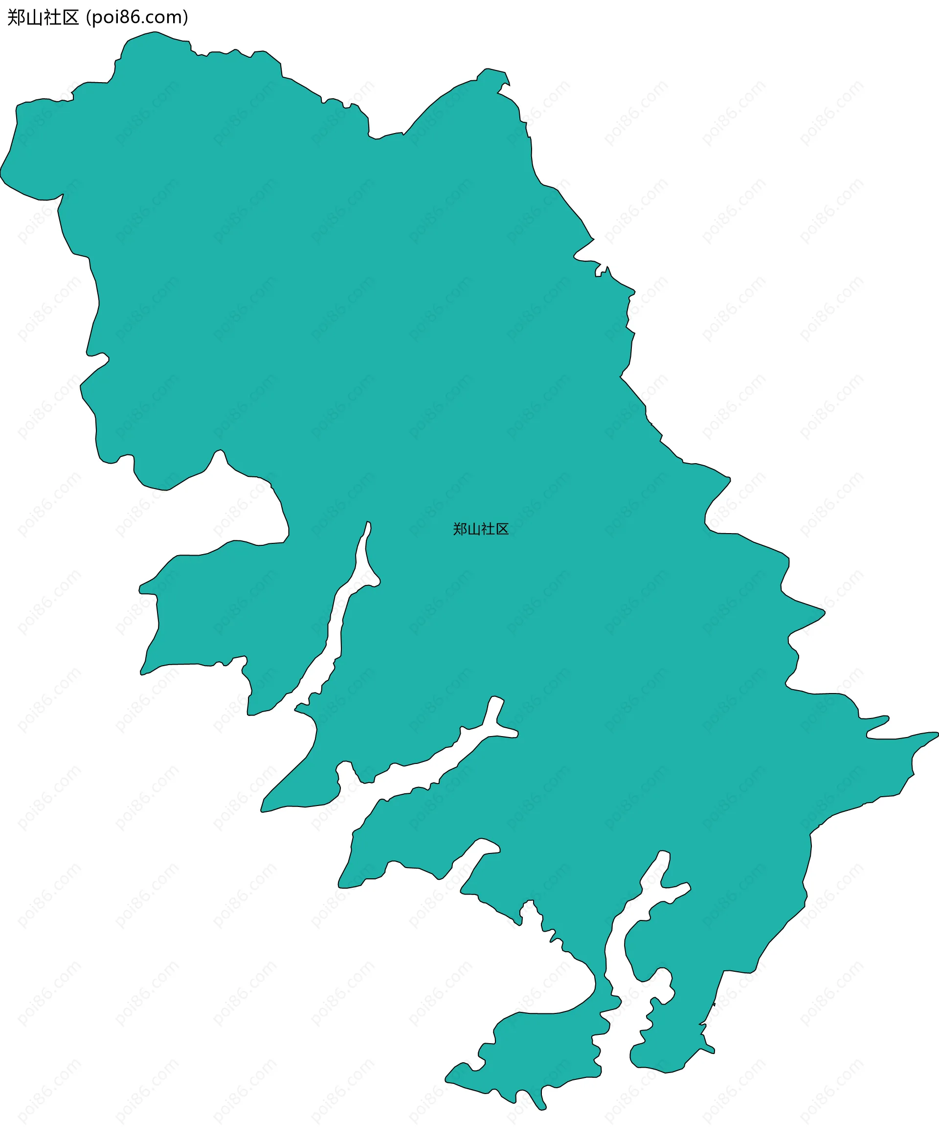 郑山社区边界地图