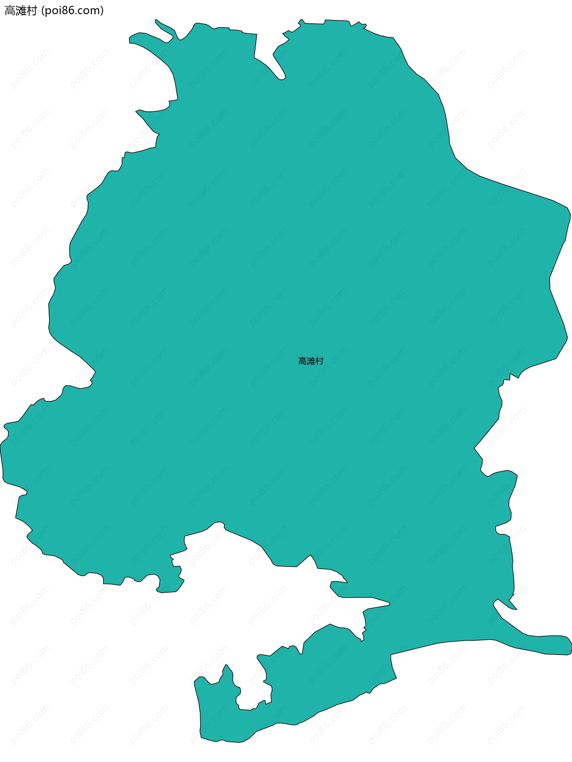 高滩村边界地图