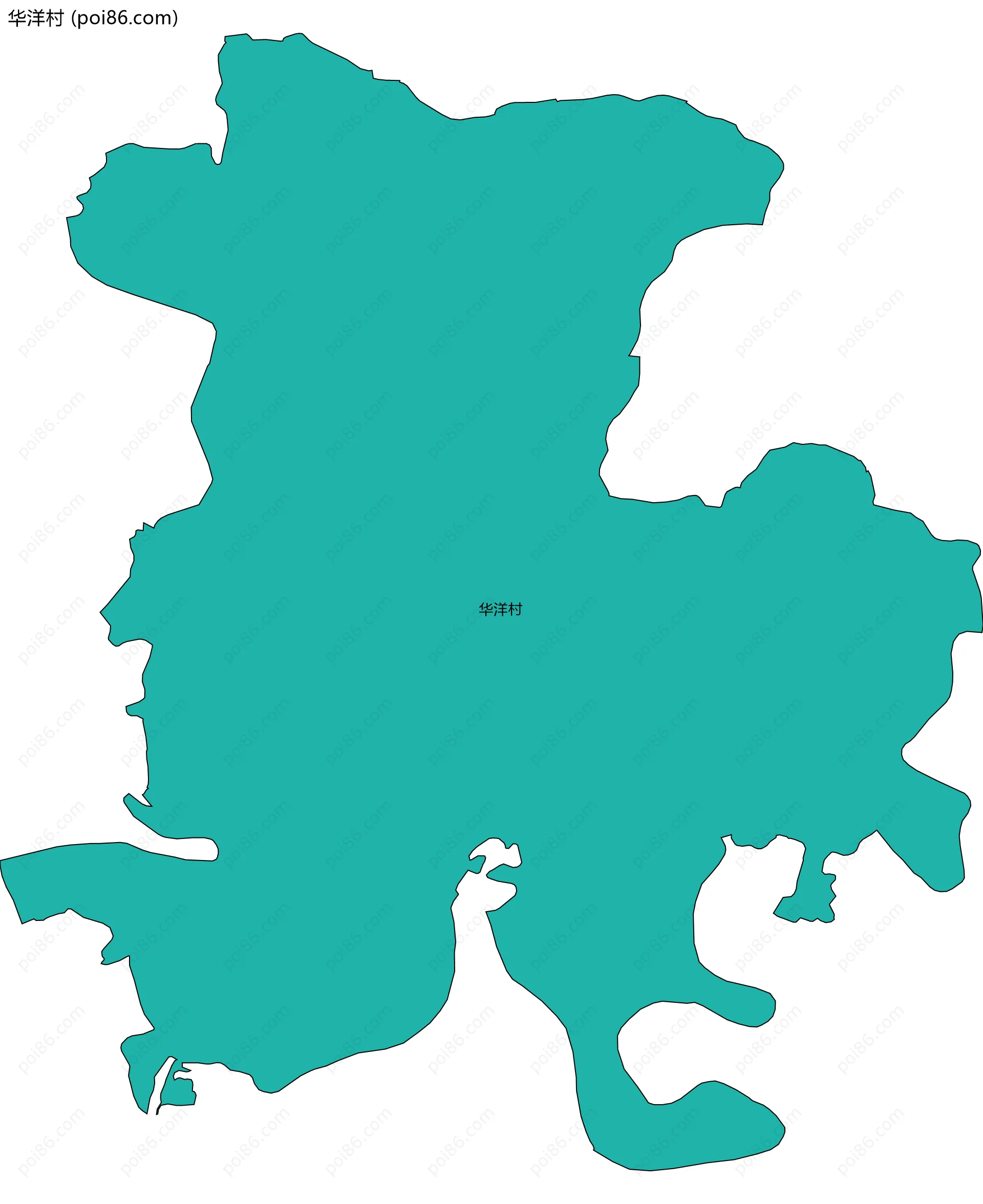 华洋村边界地图