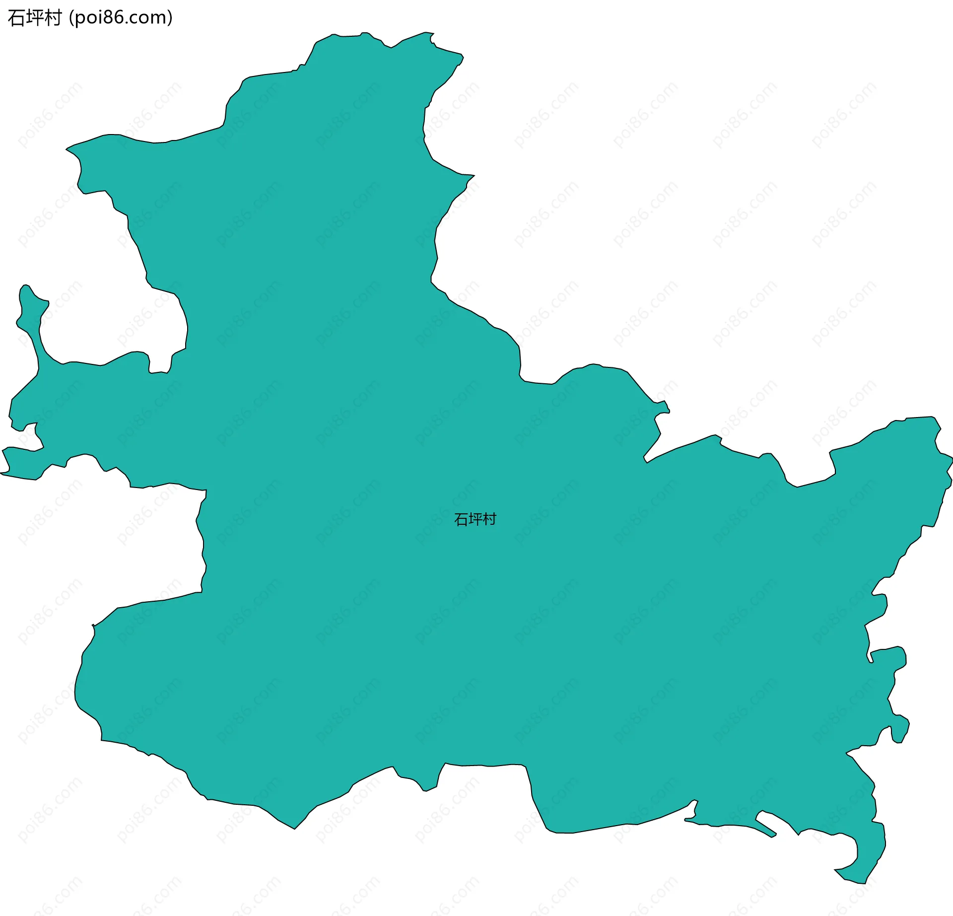 石坪村边界地图