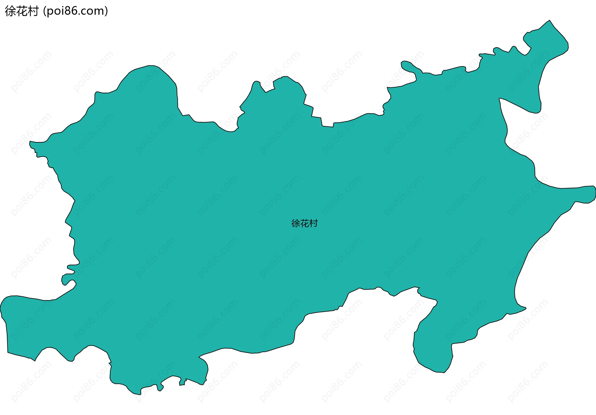 徐花村边界地图