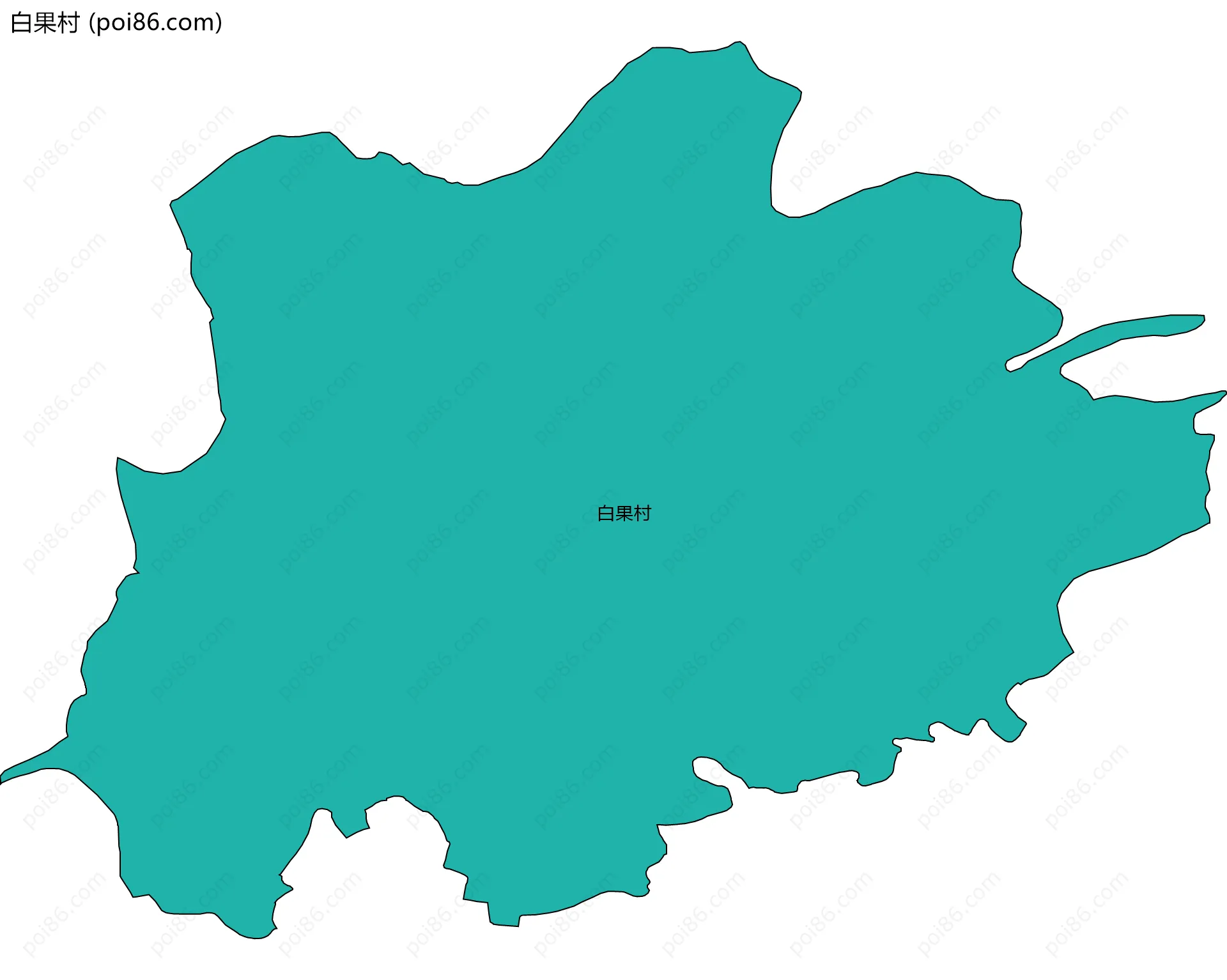 白果村边界地图