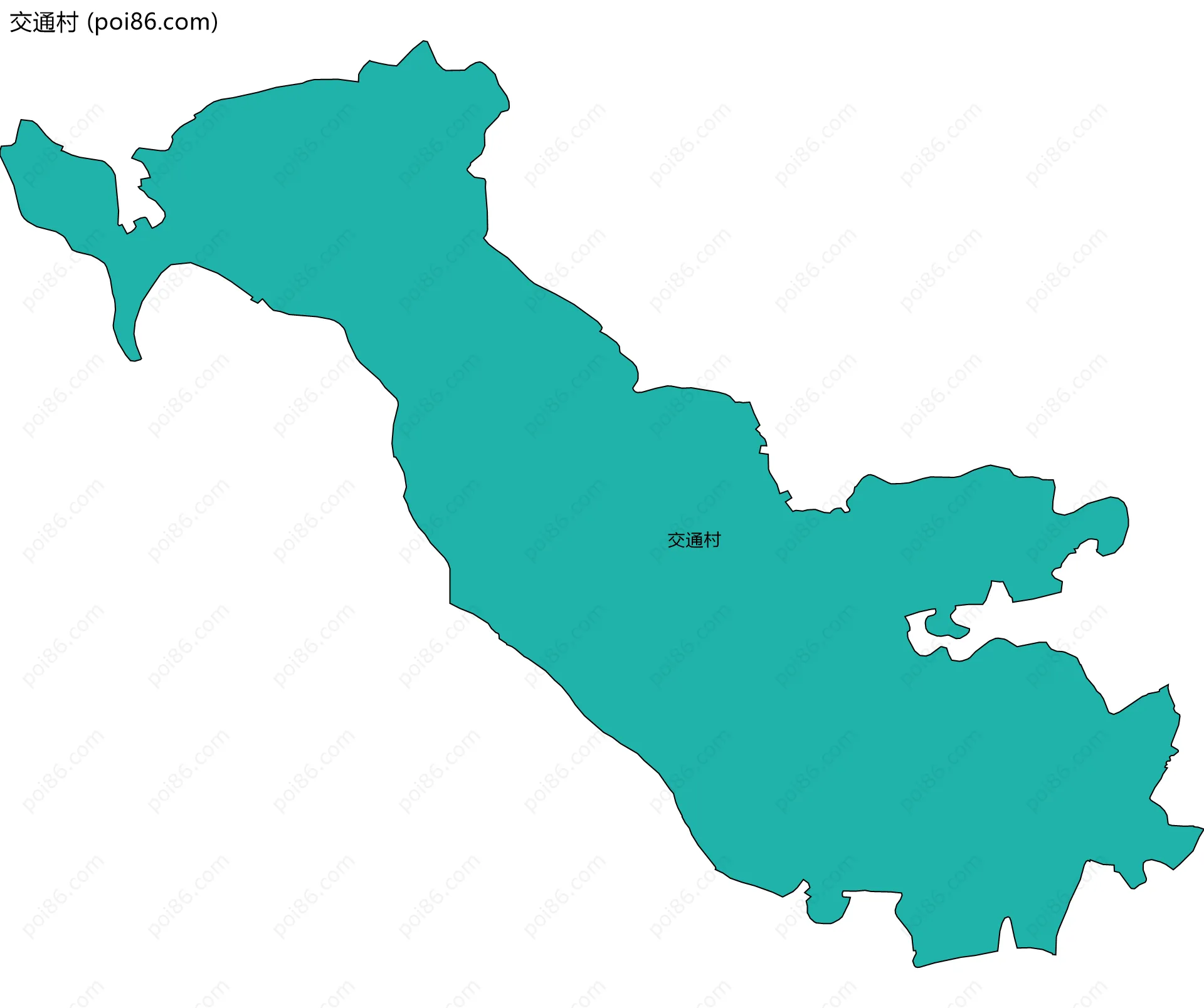 交通村边界地图