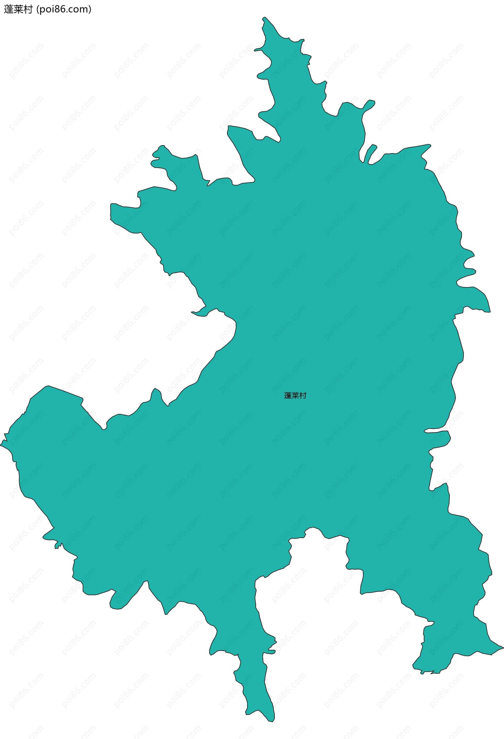 蓬莱村边界地图