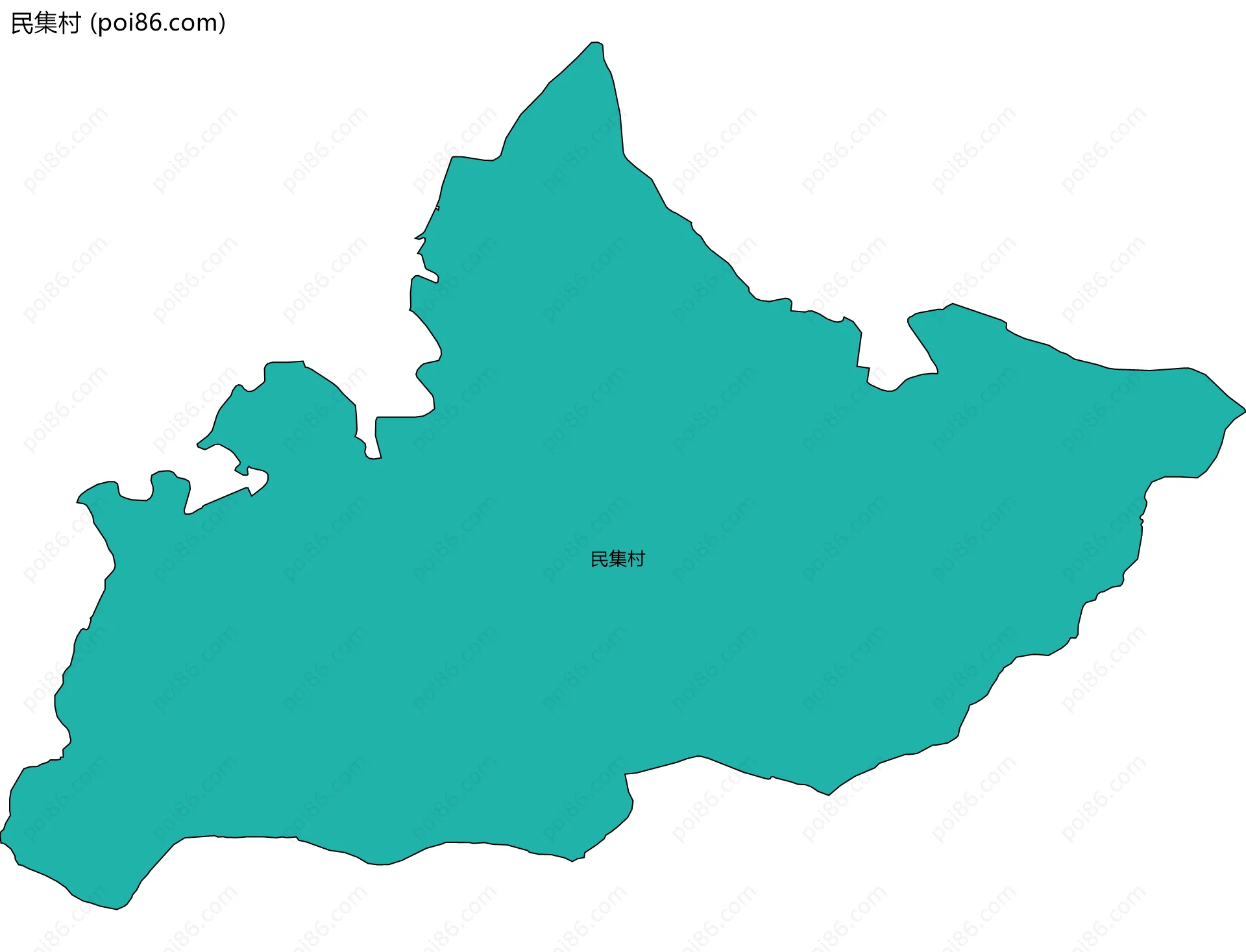 民集村边界地图