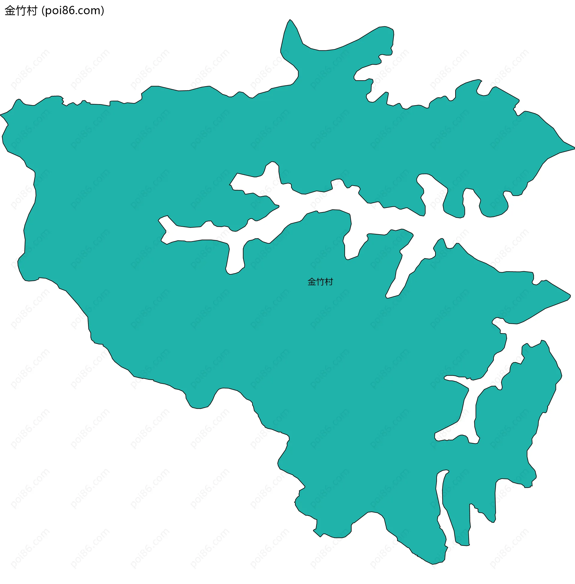 金竹村边界地图