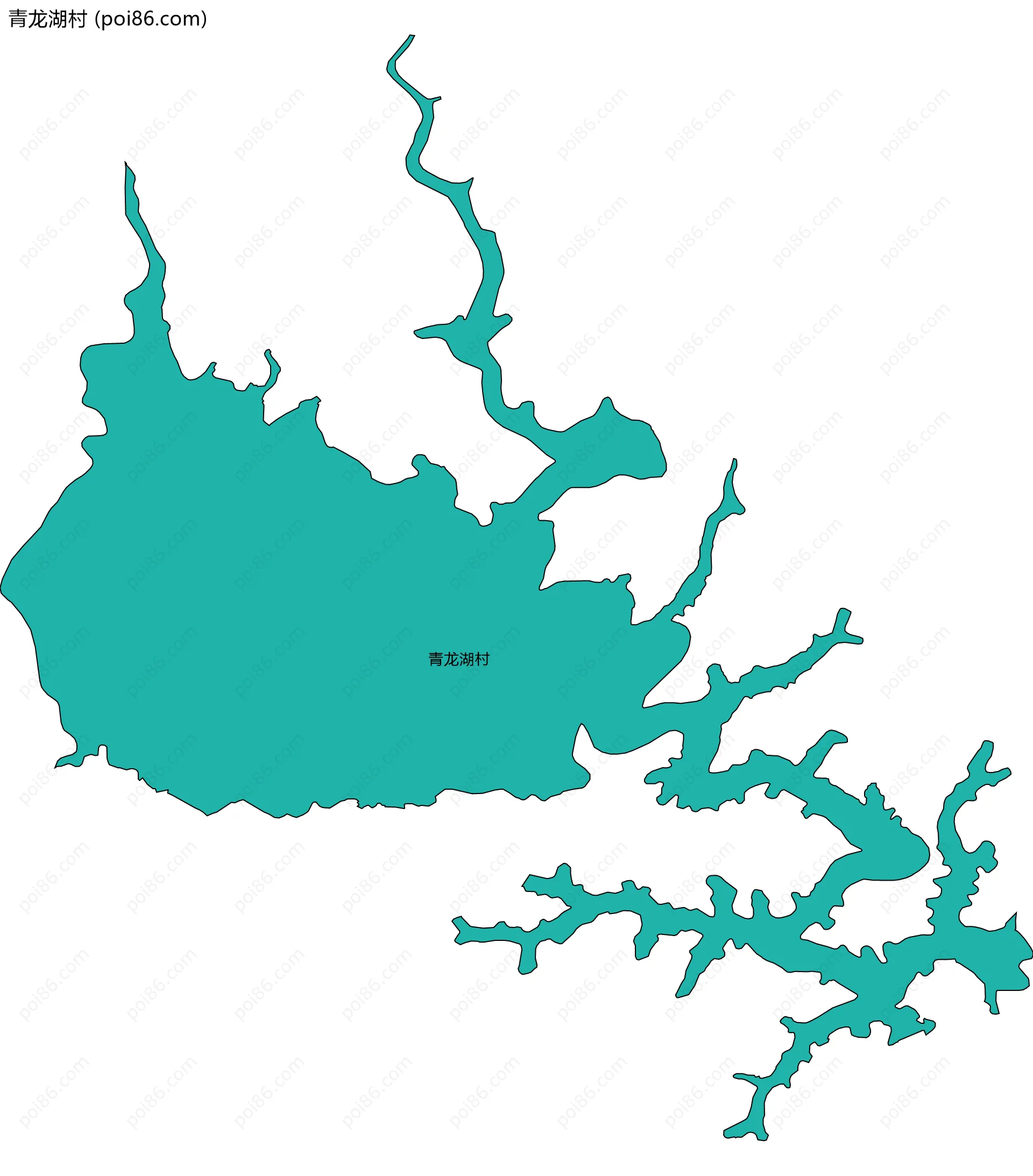 青龙湖村边界地图