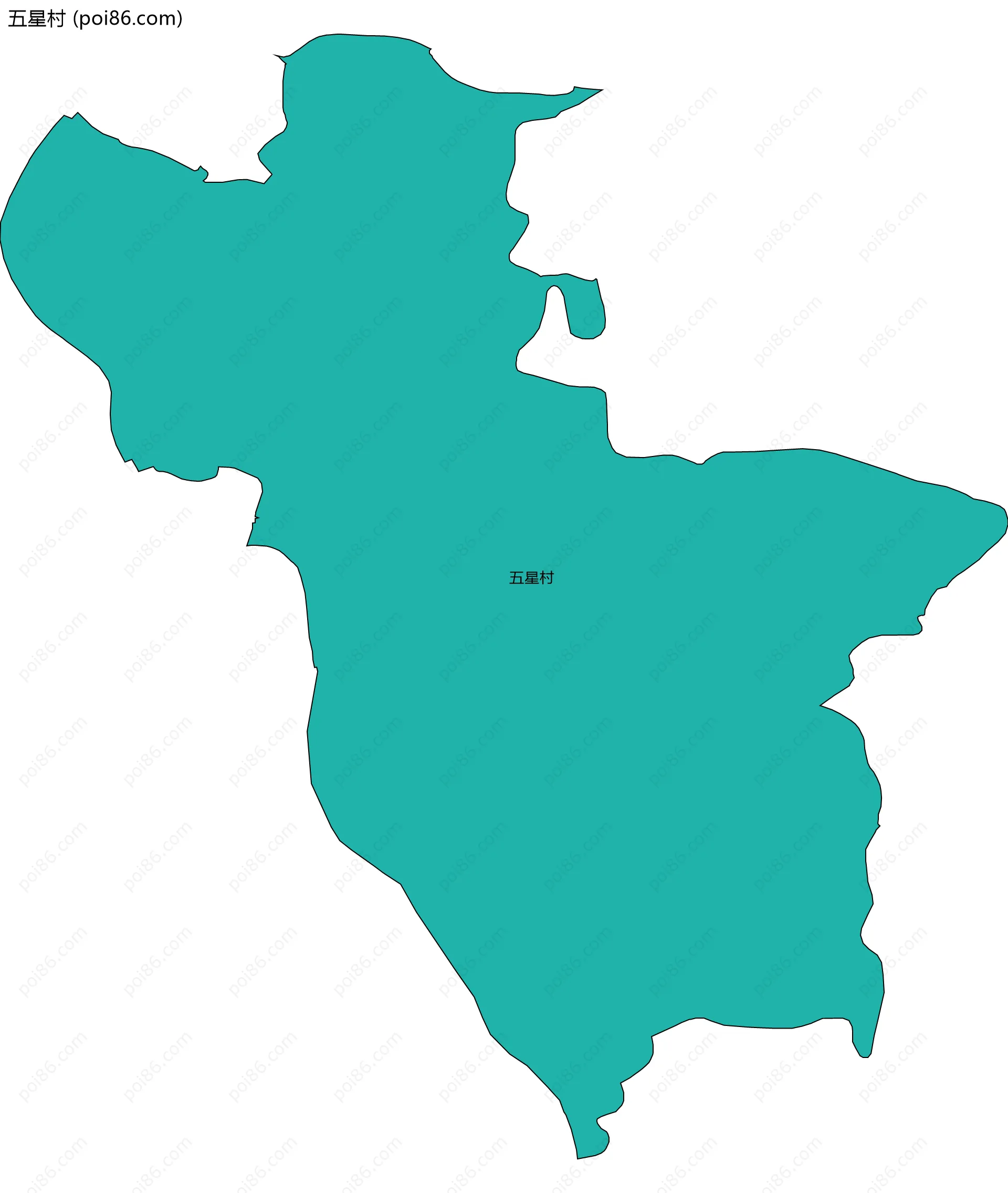 五星村边界地图