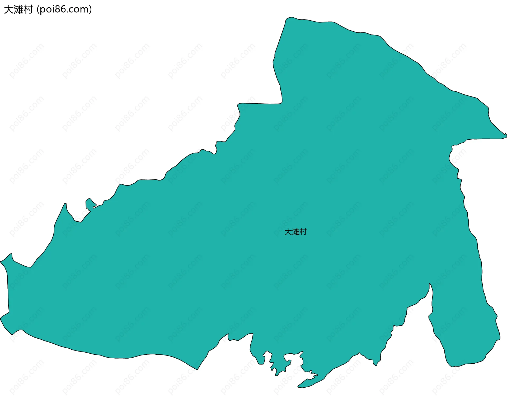 大滩村边界地图