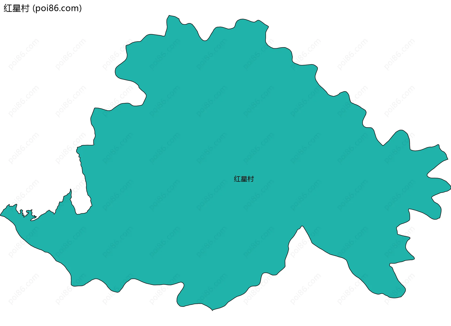 红星村边界地图