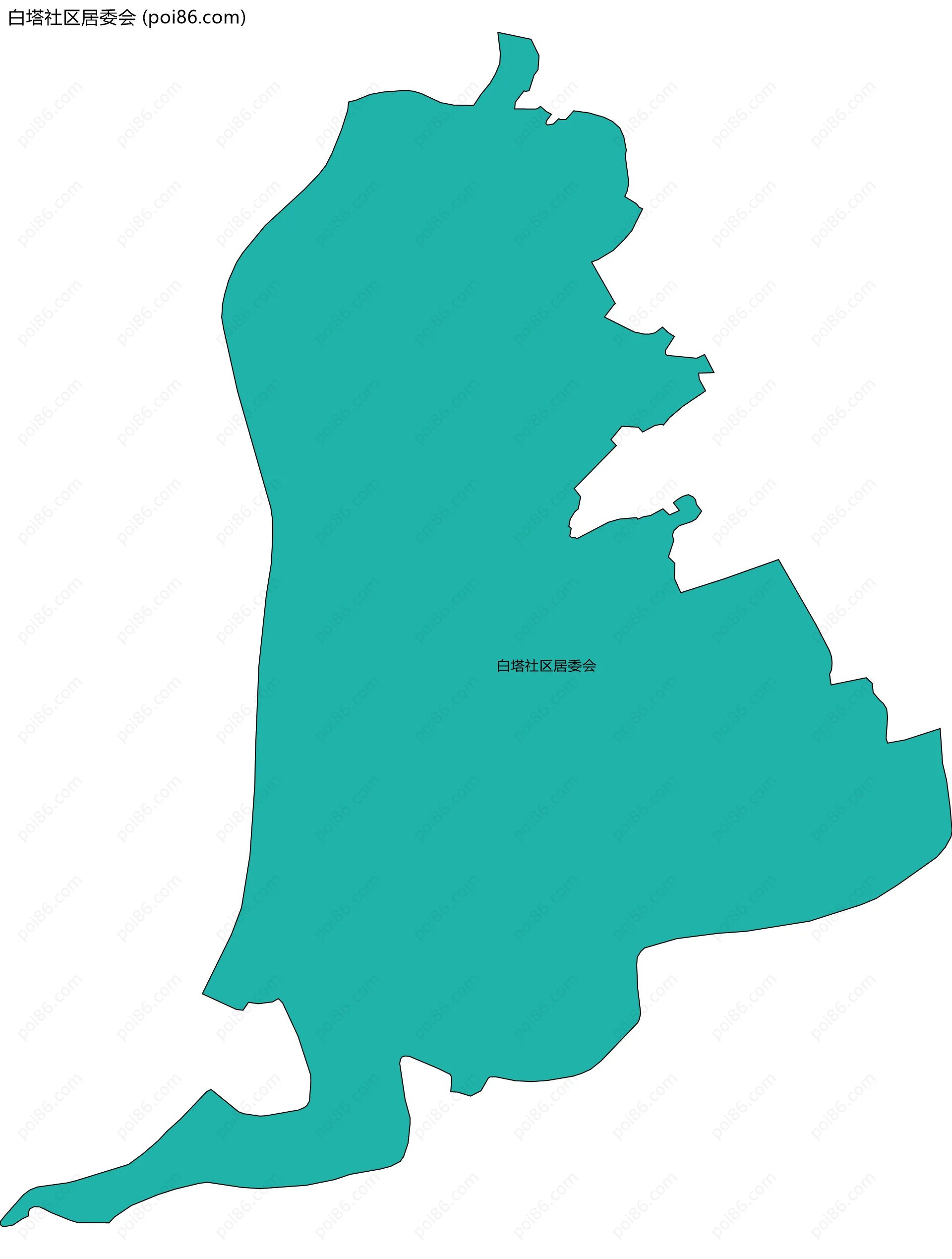 白塔社区居委会边界地图