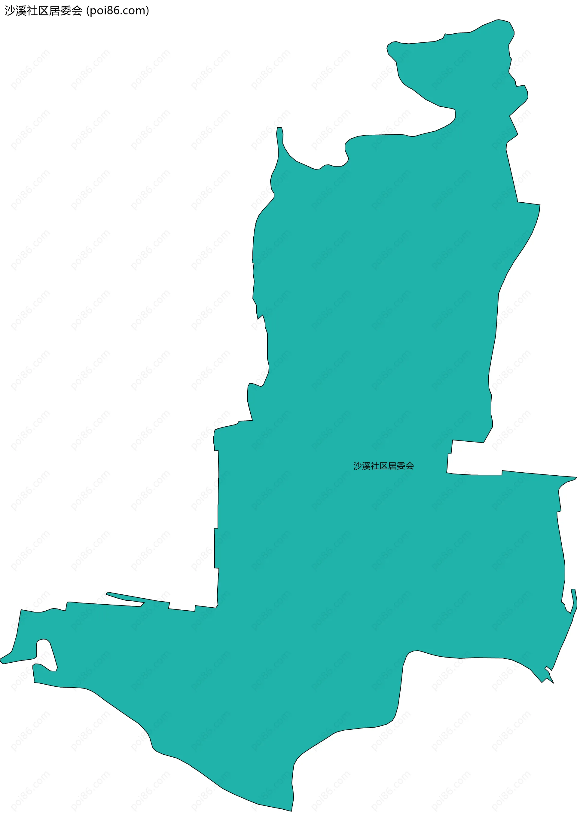 沙溪社区居委会边界地图