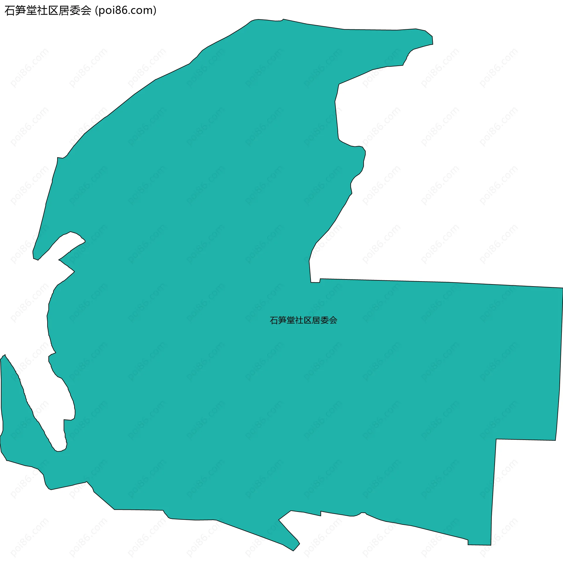 石笋堂社区居委会边界地图