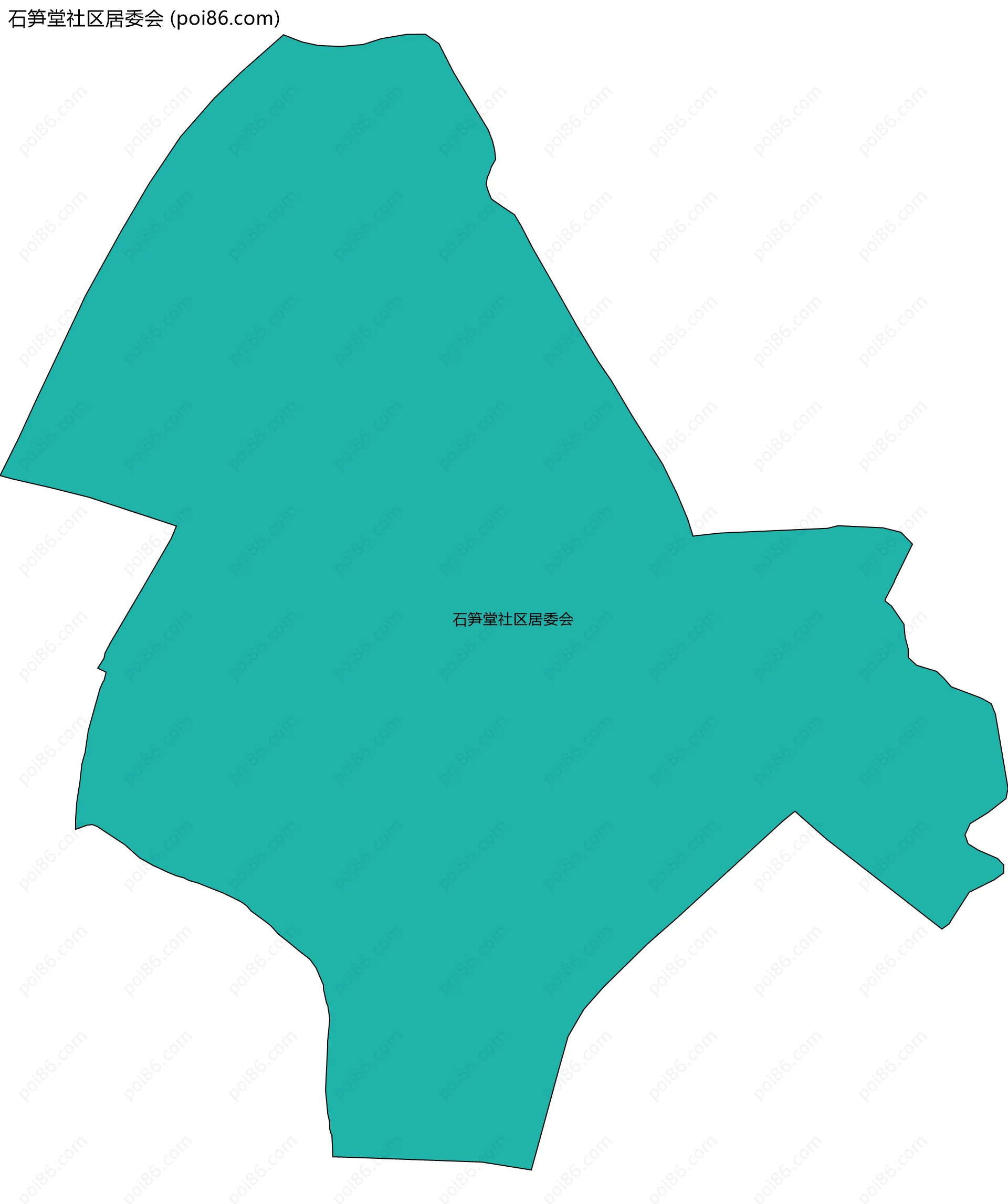 石笋堂社区居委会边界地图