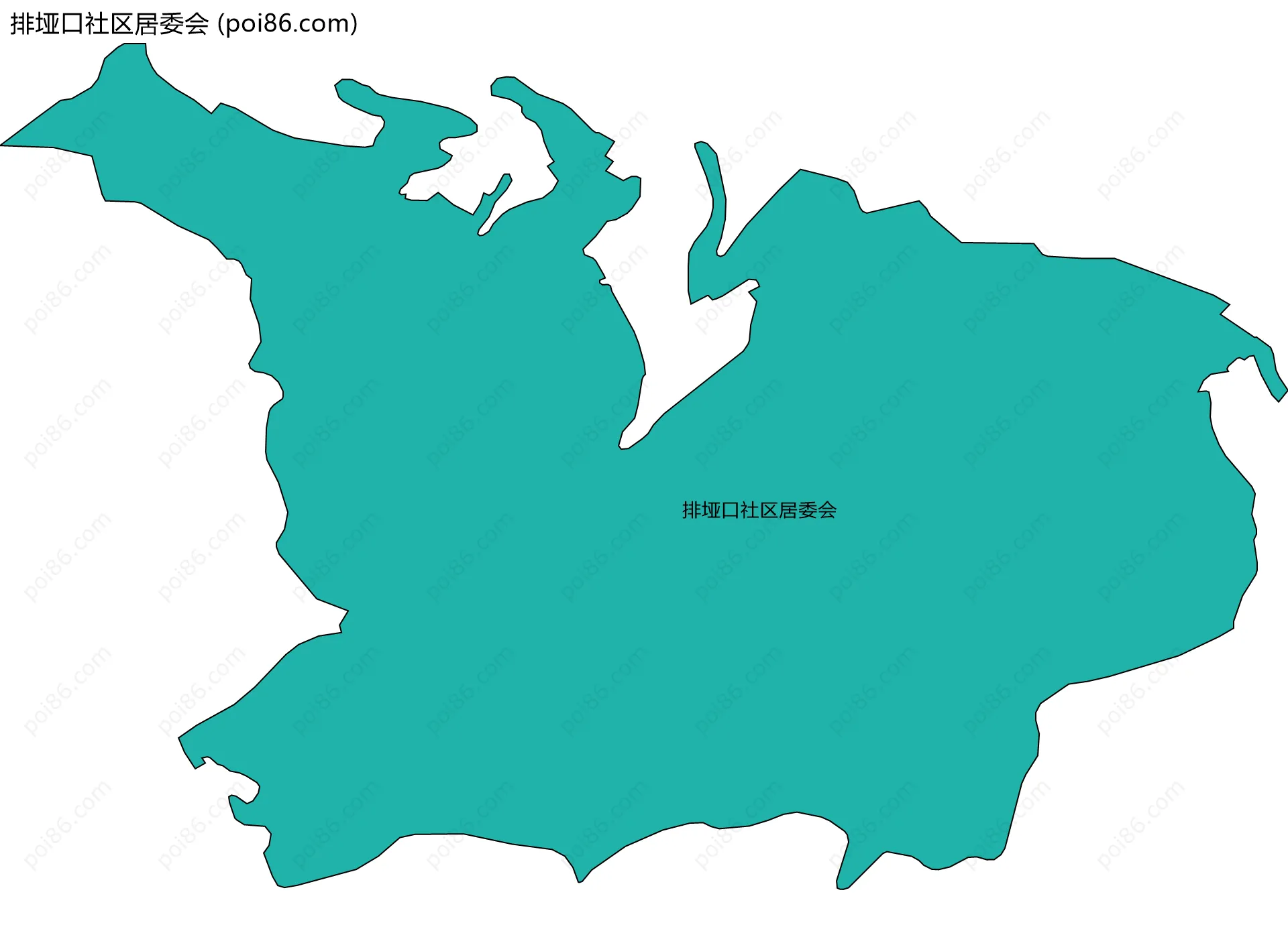 排垭口社区居委会边界地图