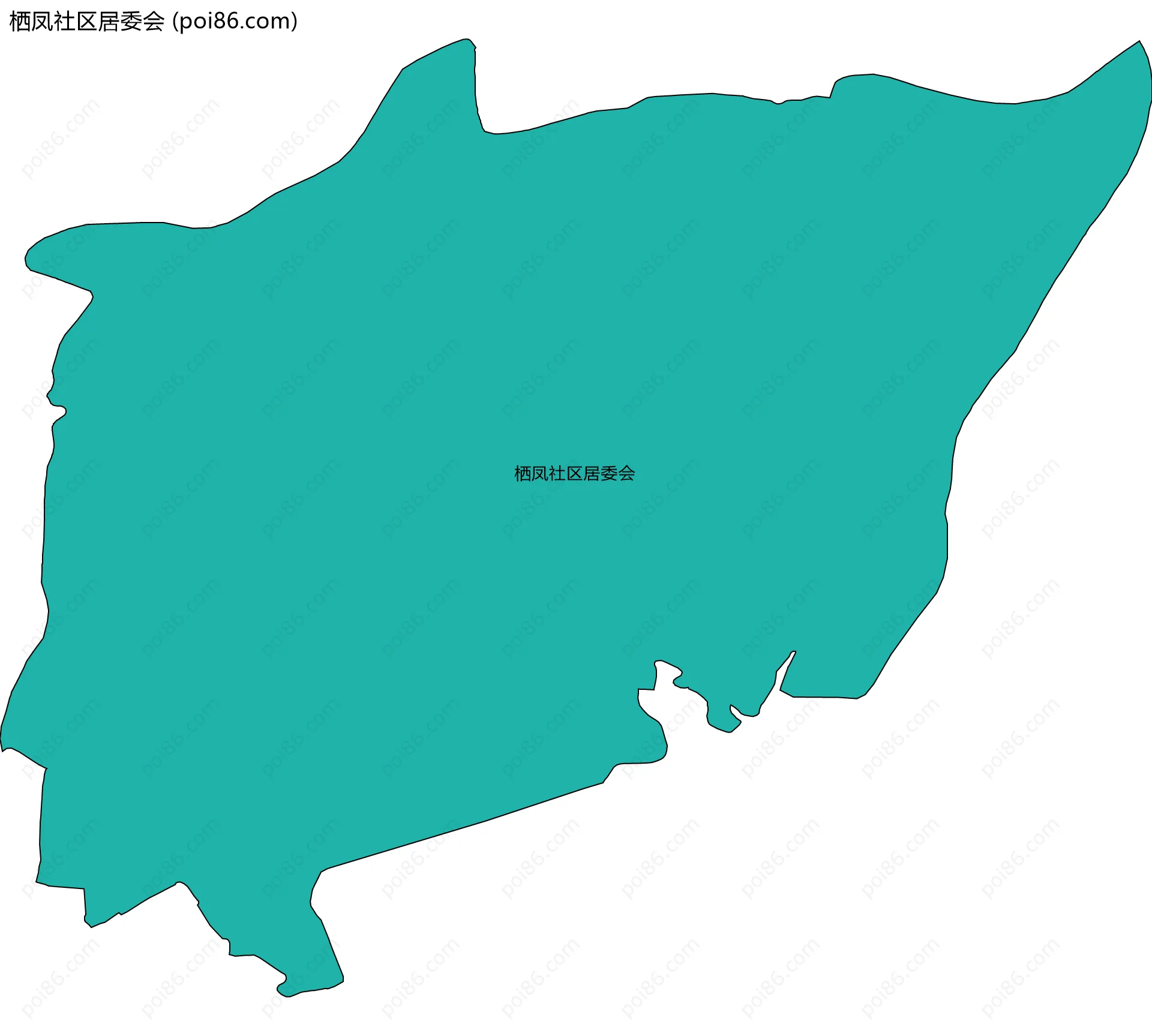 栖凤社区居委会边界地图