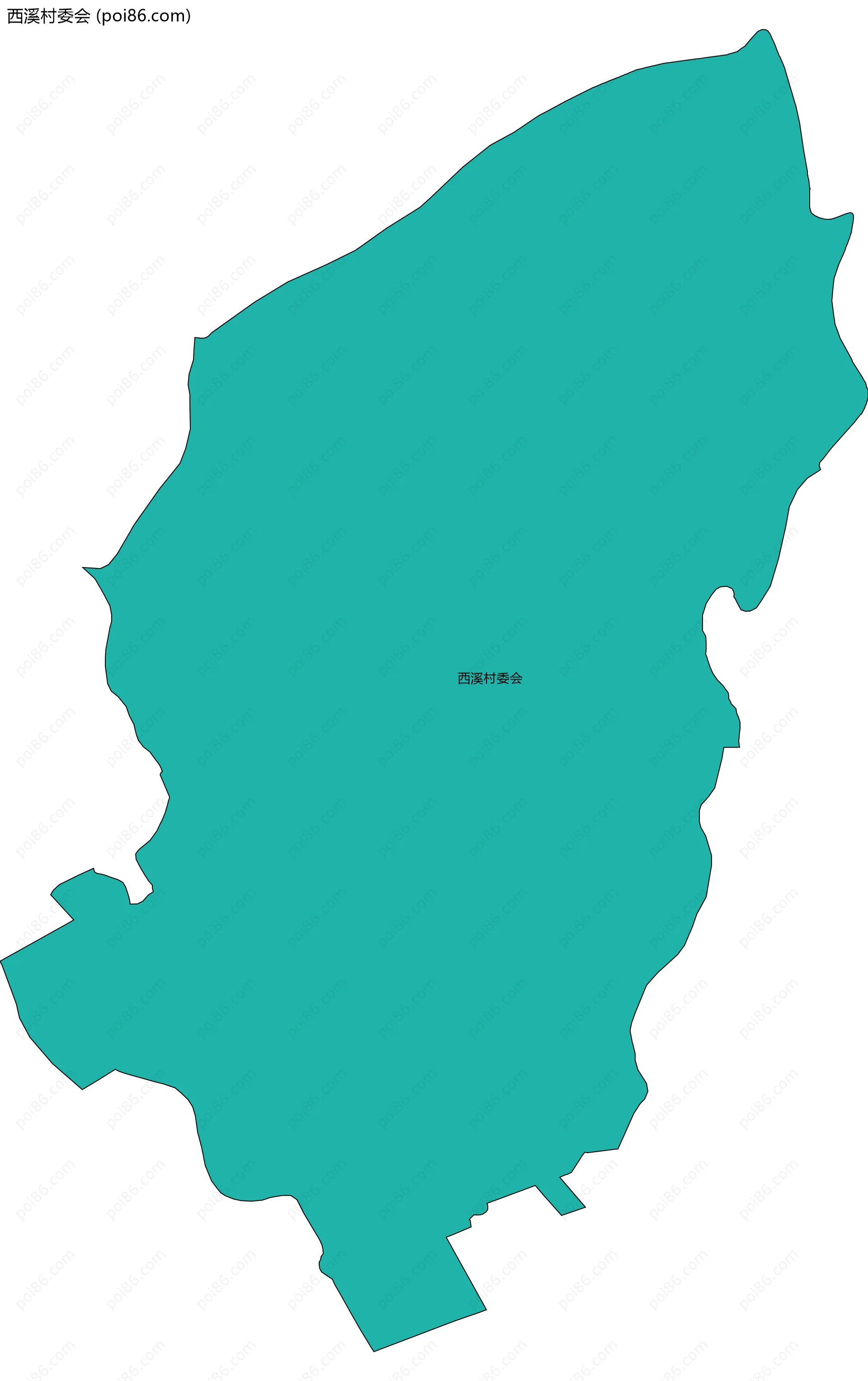 西溪村委会边界地图