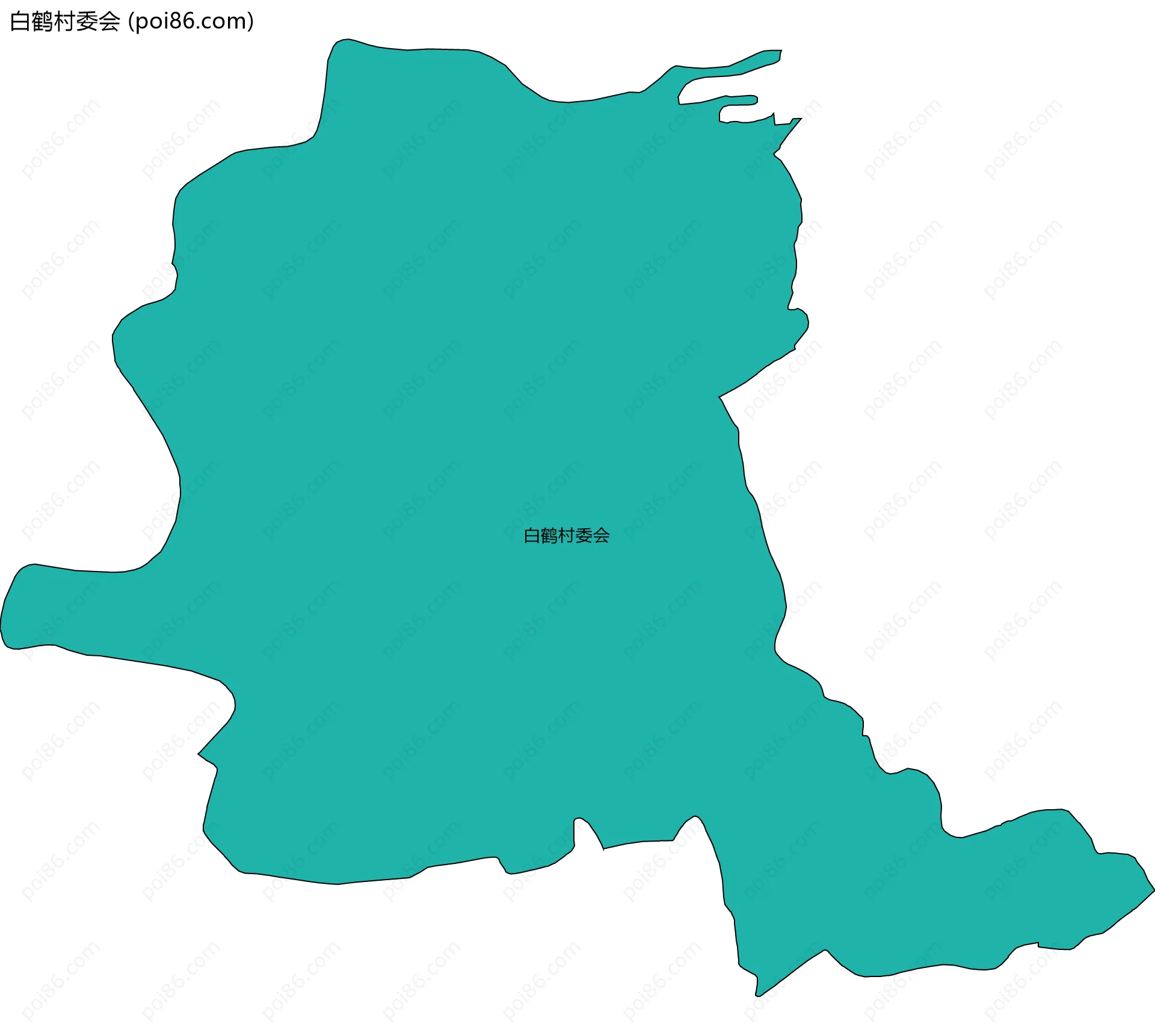 白鹤村委会边界地图